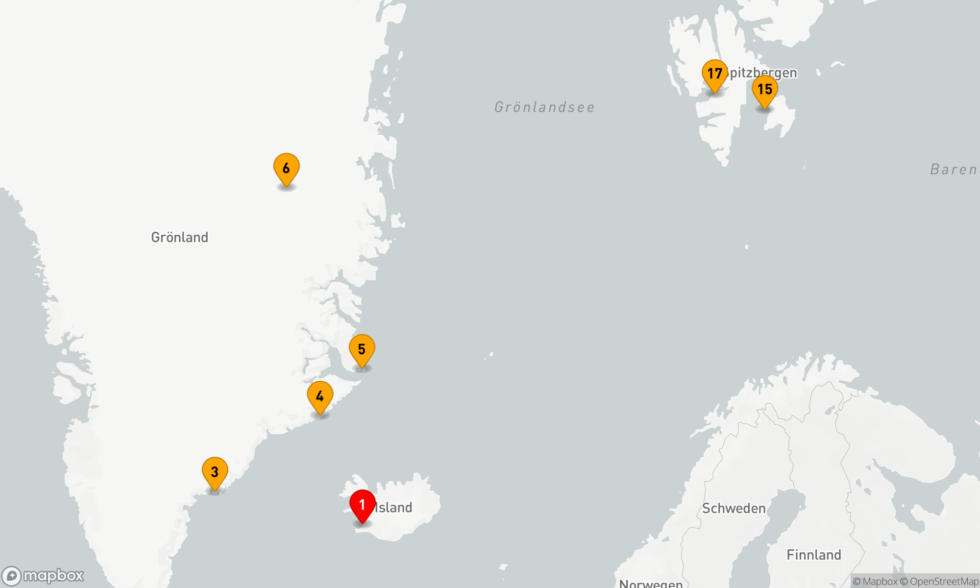 Route 16 Nächte - Im arktischen Eis von Grönland nach Spitzbergen