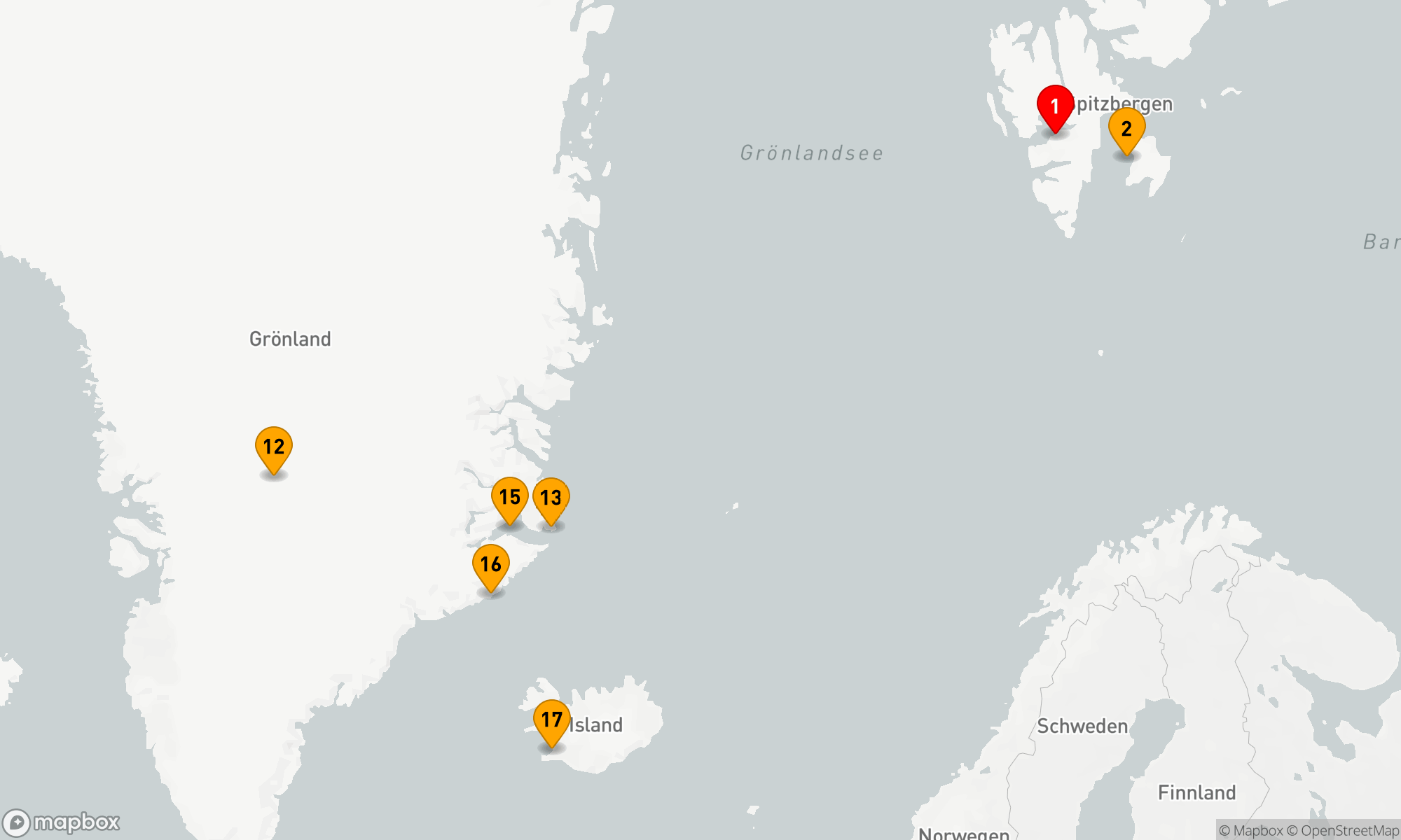 Route 17 Nächte - Der geografische Nordpol und die Ostküste Grönlands