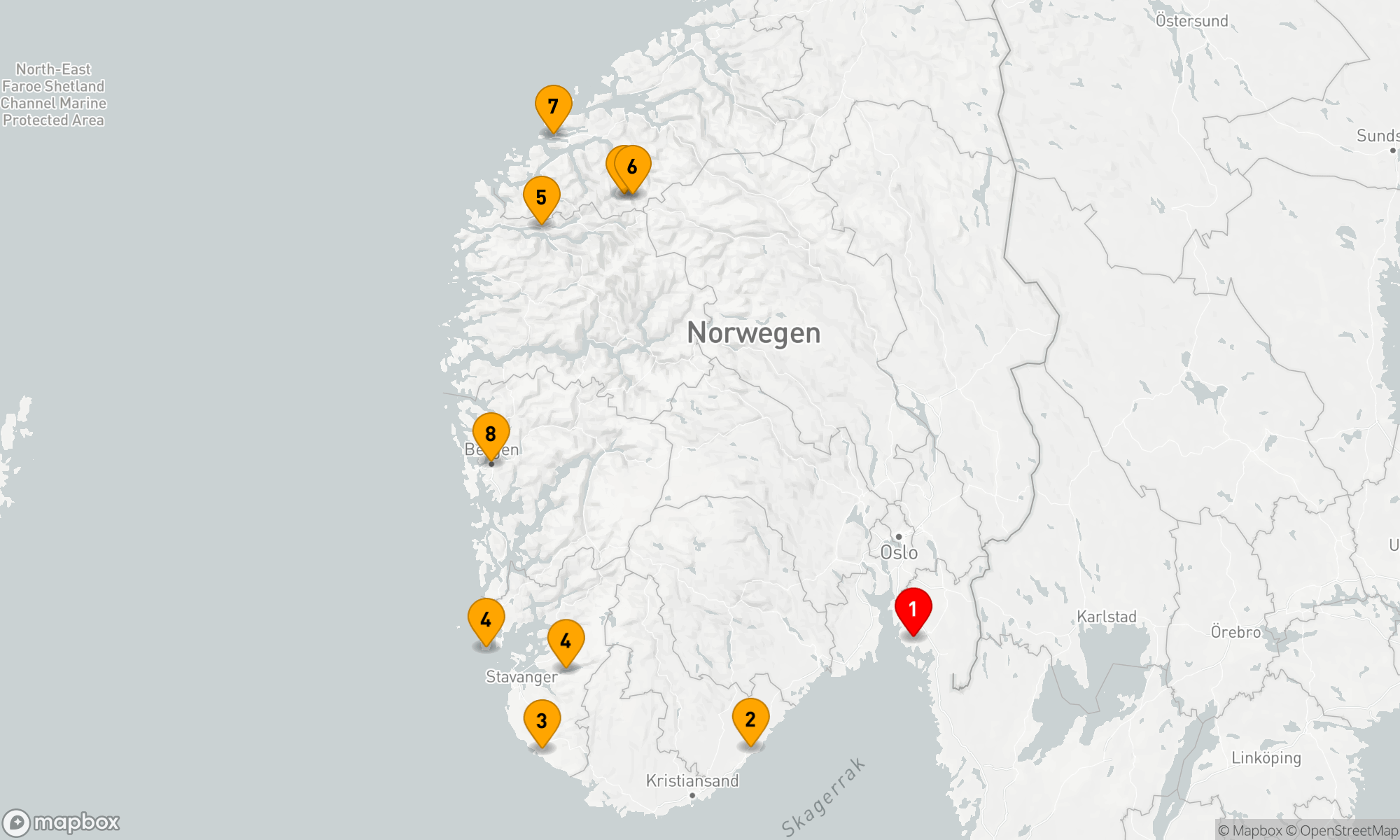 Route 7 Nächte - Norwegische Fjorde