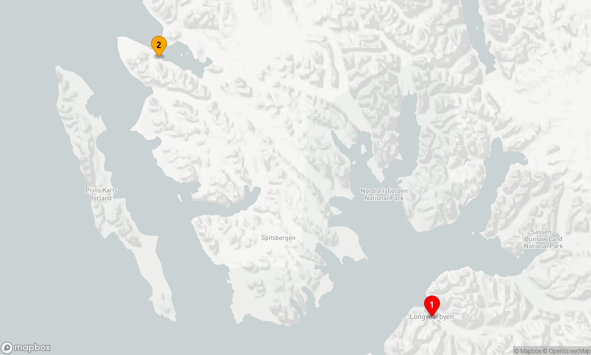Route 7 Nächte - Spitzbergens Fjorde und Gletscher