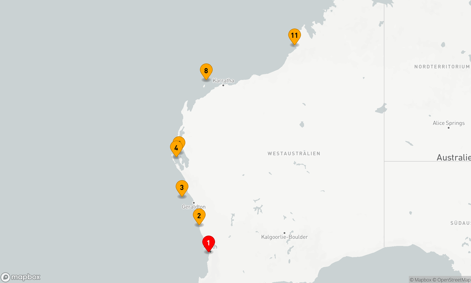 Route 10 Nächte - Abenteuer entlang der Westküste Australiens