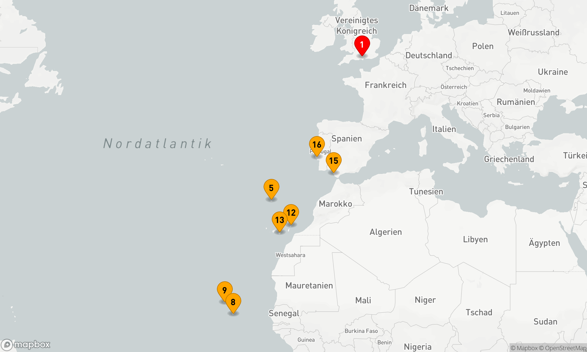 Route 18 Nächte - ENTDECKUNG SPANIEN PORTUGAL UND KAP VERDE