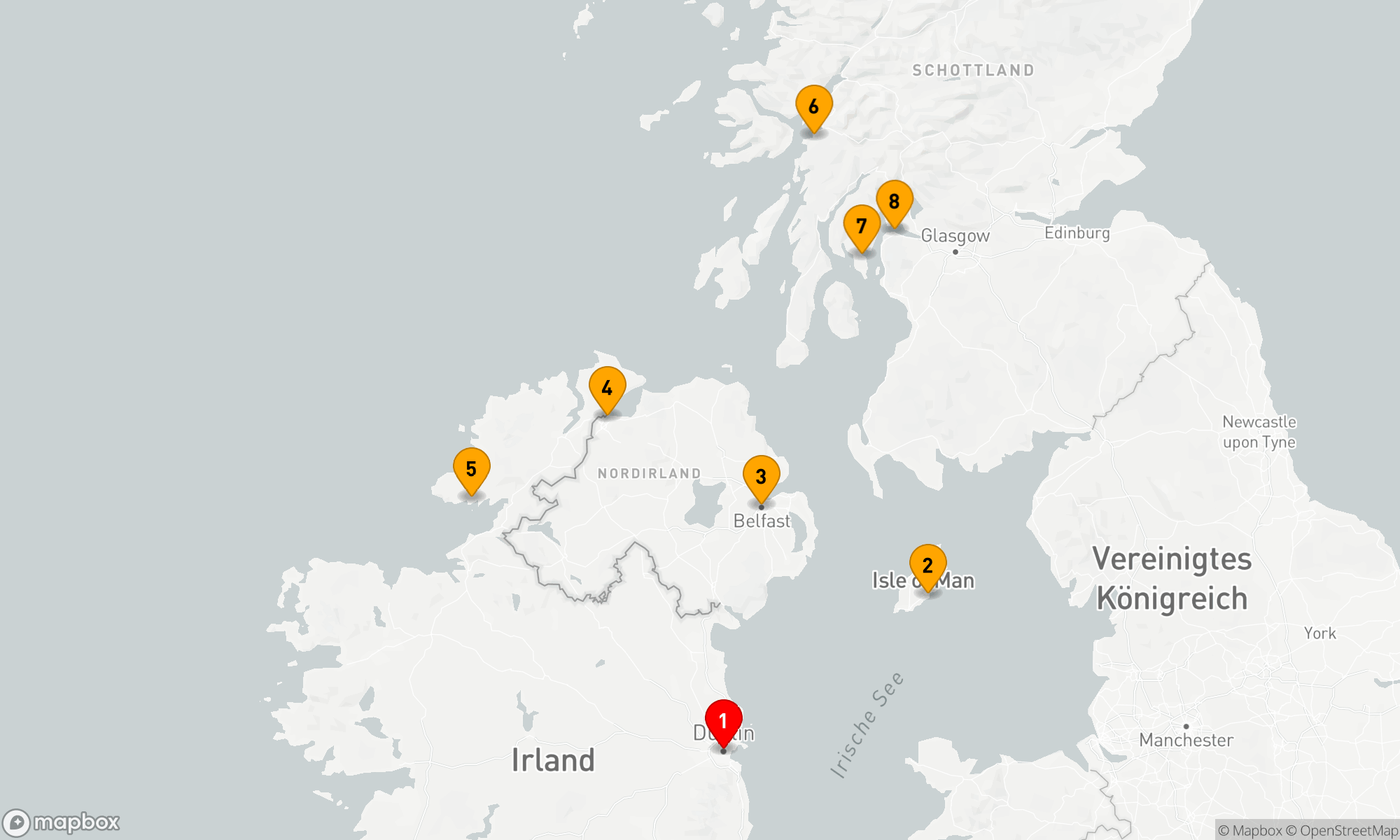 Route 7 Nächte - In keltischen Gefilden,  von Irland nach Schottland