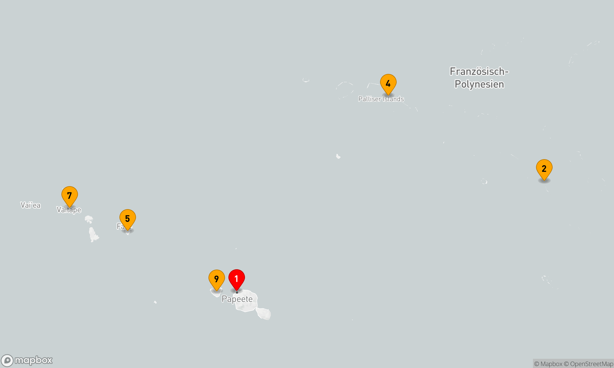 Route 10 Nächte - Gesellschaftsinseln und Tuamotu-Archipel