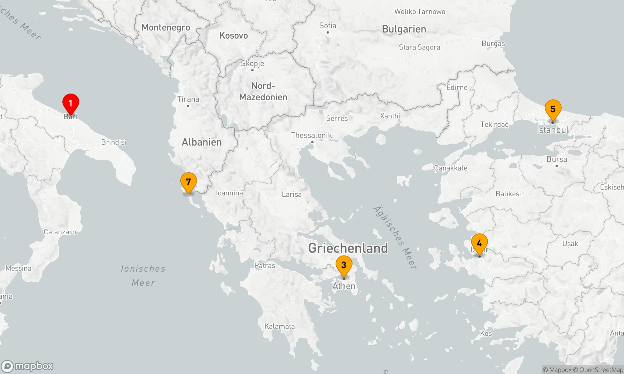 Route 7 Nächte - Mediterrane Entdeckungsreise