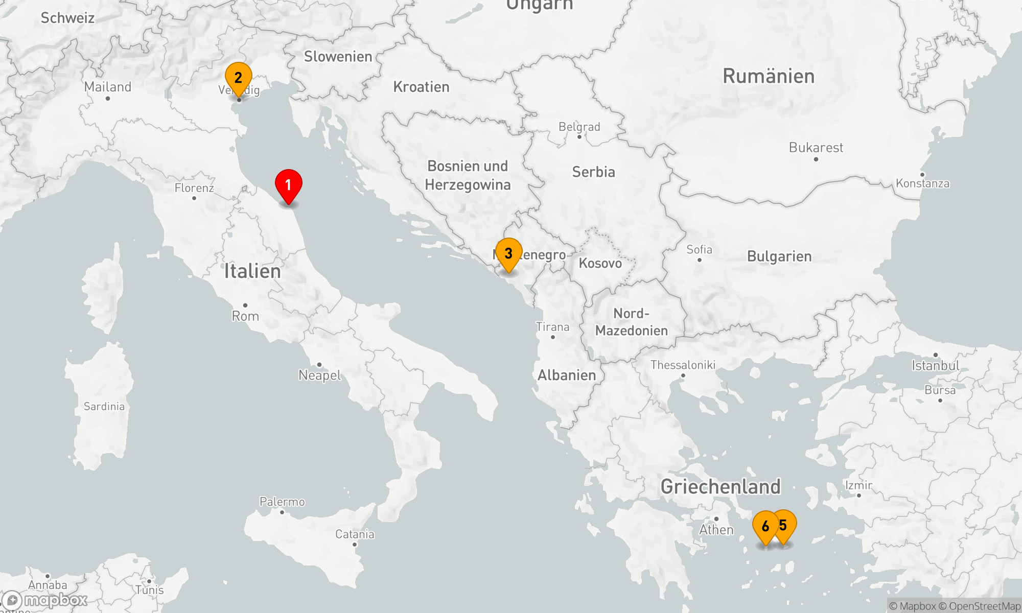 Route 7 Nächte - Mediterrane Entdeckungstour ab Ancona