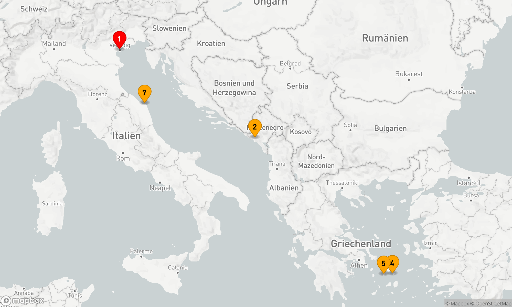 Route 7 Nächte - Adriatische und Ägäische Entdeckungsreise