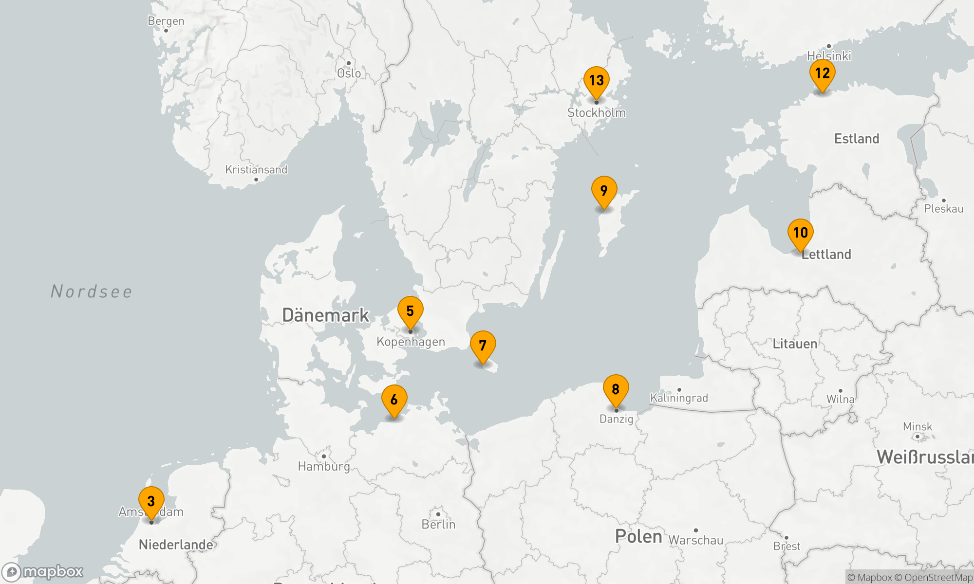 Route 12 Nächte - KLIPPEN,  SCHLÖSSER & KULTUR