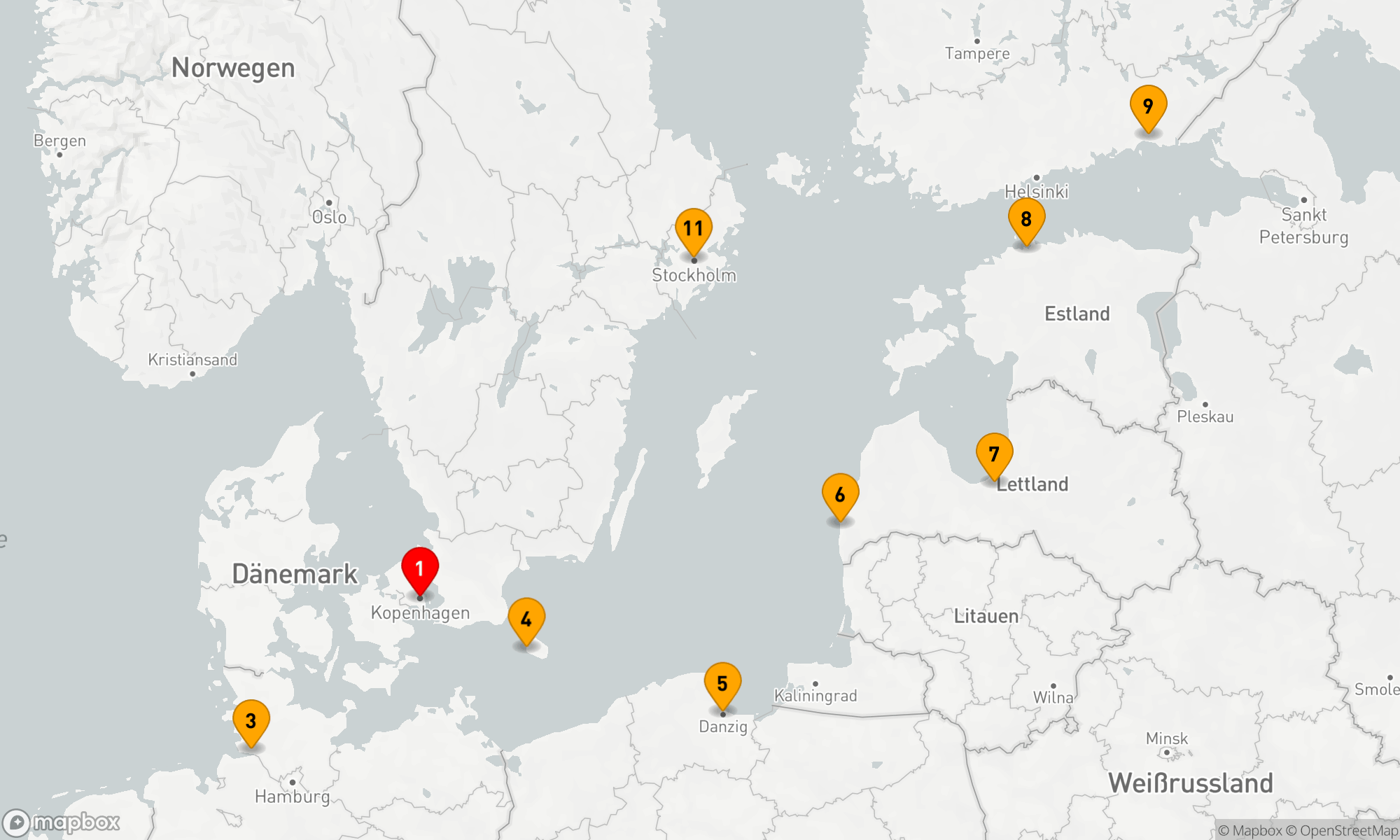 Route 10 Nächte - BALTIKUM IN BLAU