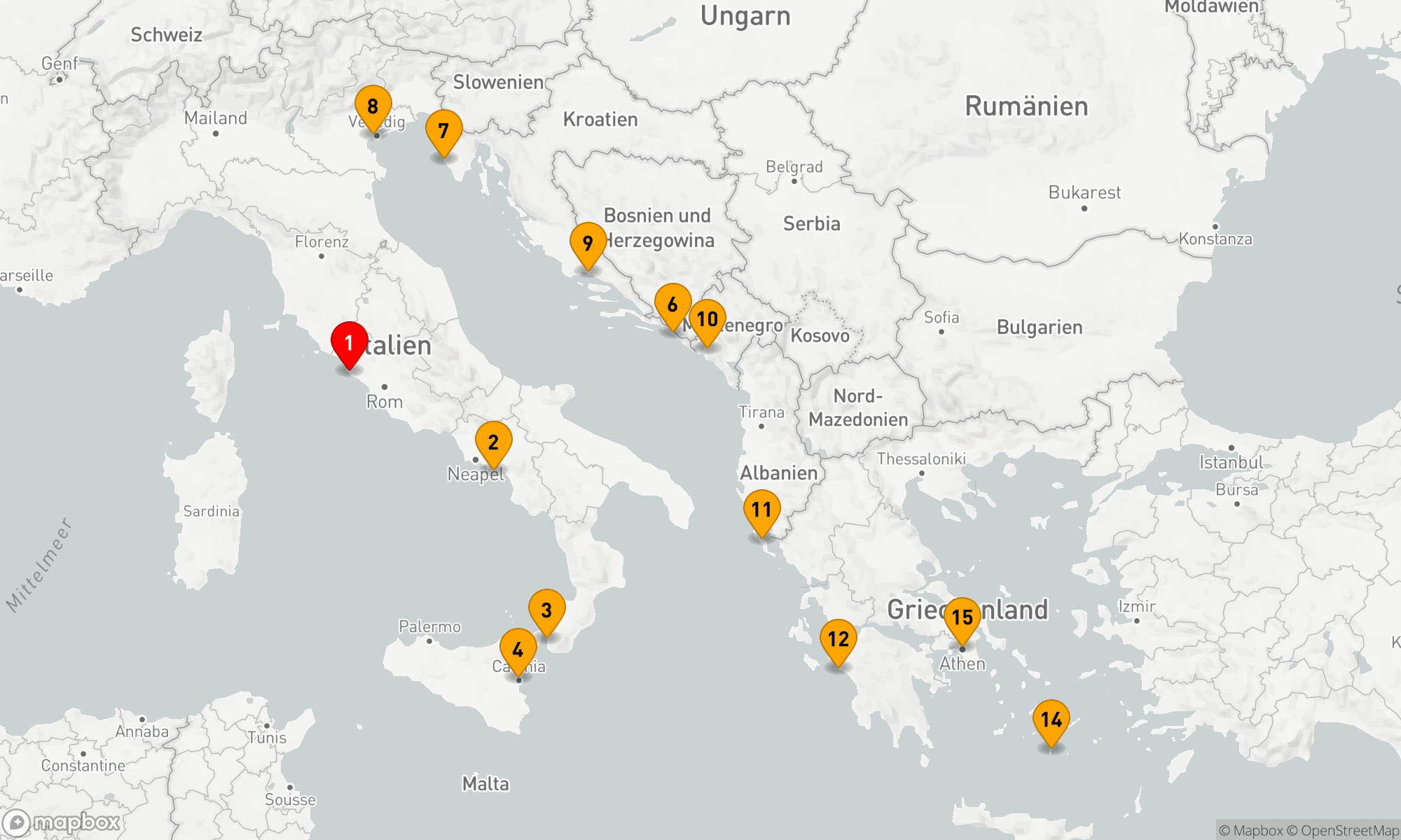 Route 14 Nächte - VILLEN & VENEDIG