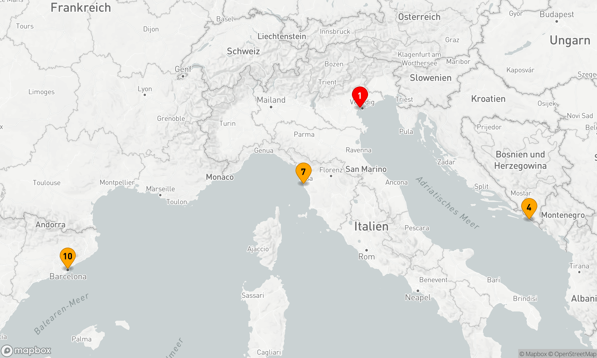 Route 10 Nächte - MONDLICHT ÜBER DEM MITTELMEER