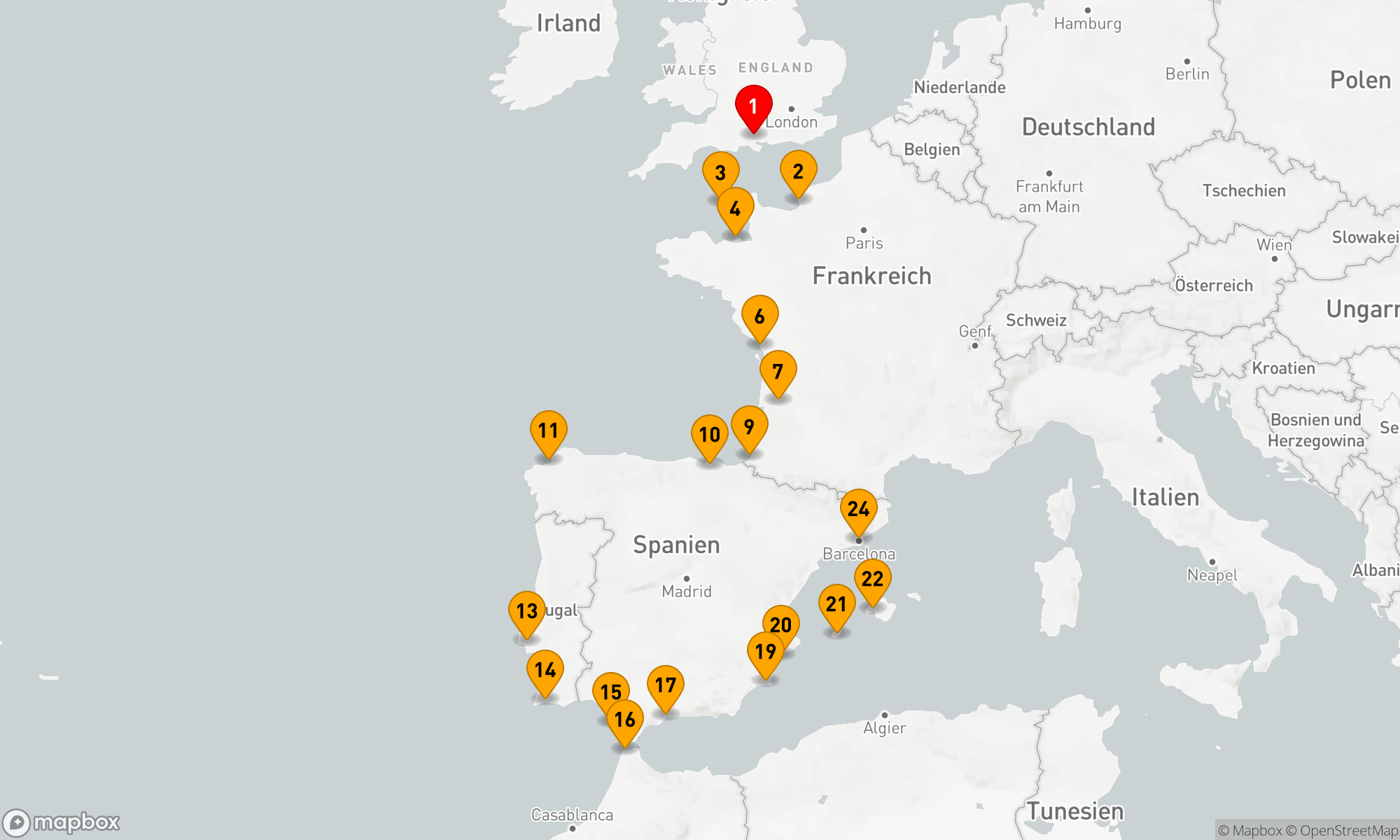 Route 23 Nächte - KATHEDRALEN ZU KASTAGNETTEN