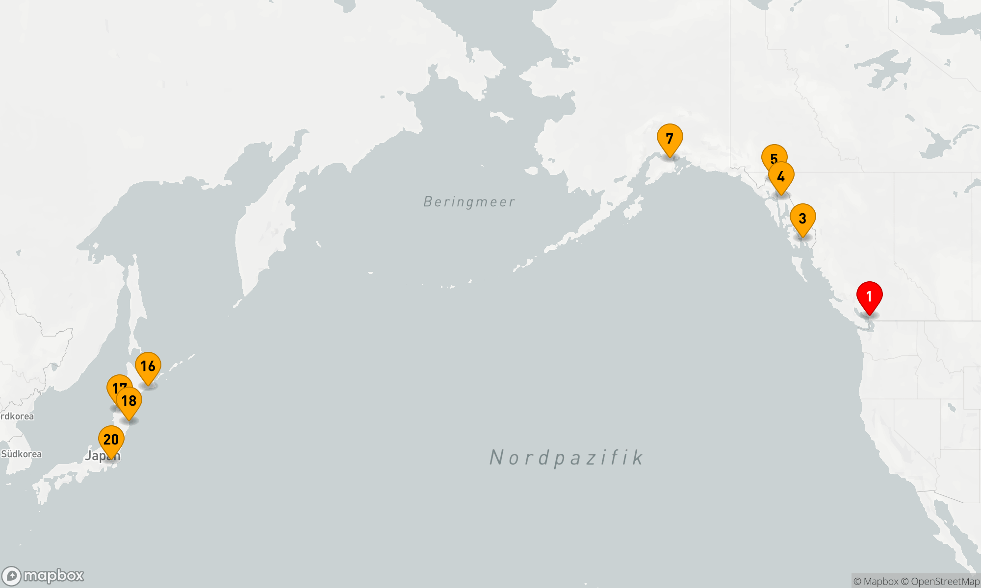 Route 19 Nächte - HUBBARD GLETSCHER ZUM MOUNT FUJI
