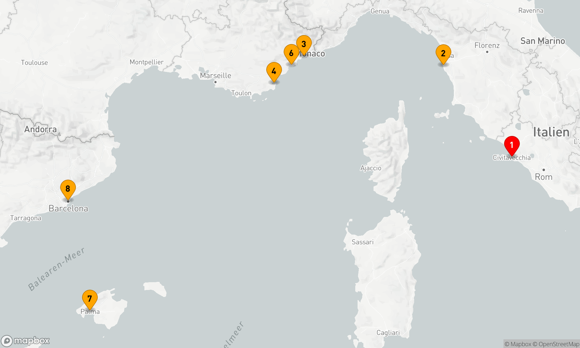 Route 7 Nächte - RIVIERA REVERIE