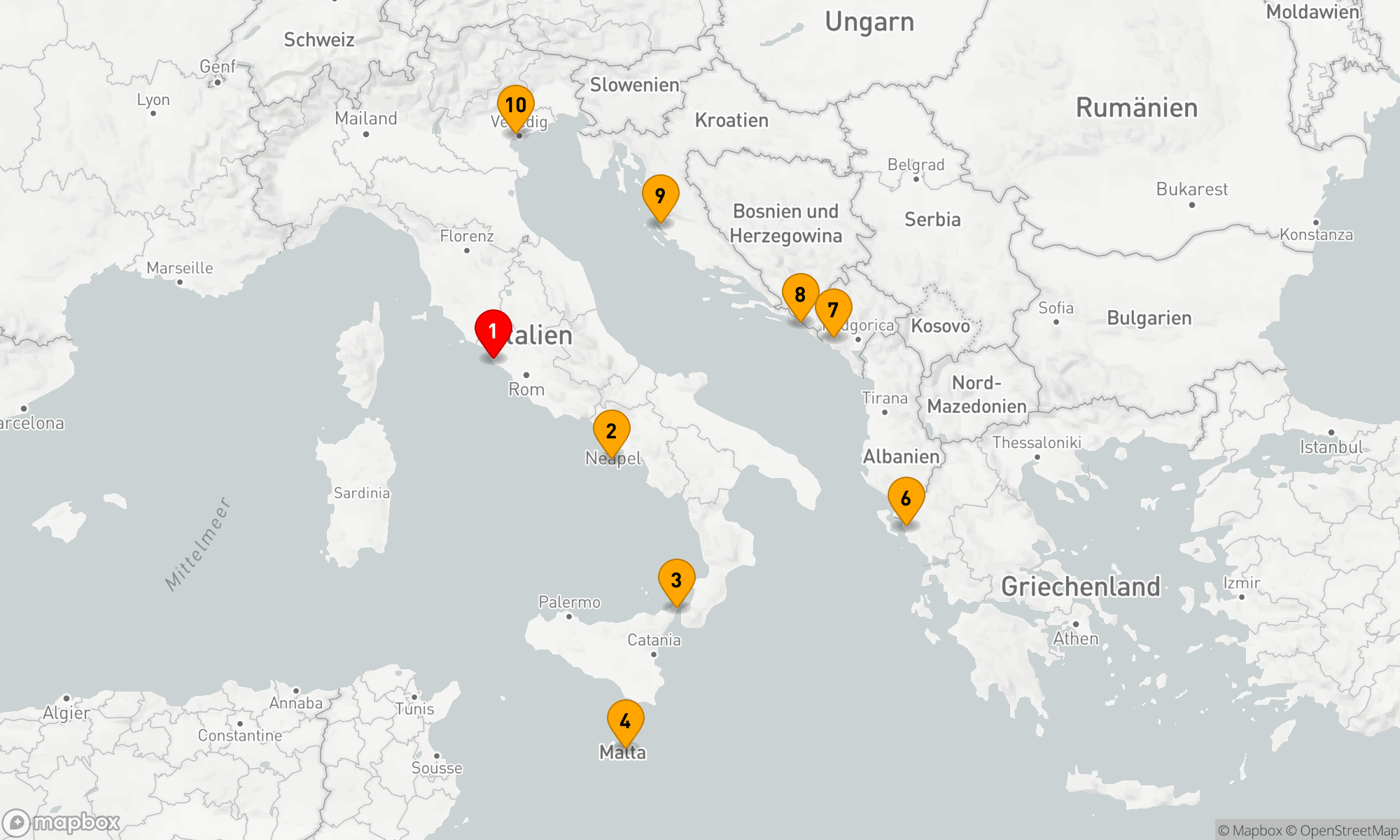 Route 9 Nächte - KREIS ITALIEN