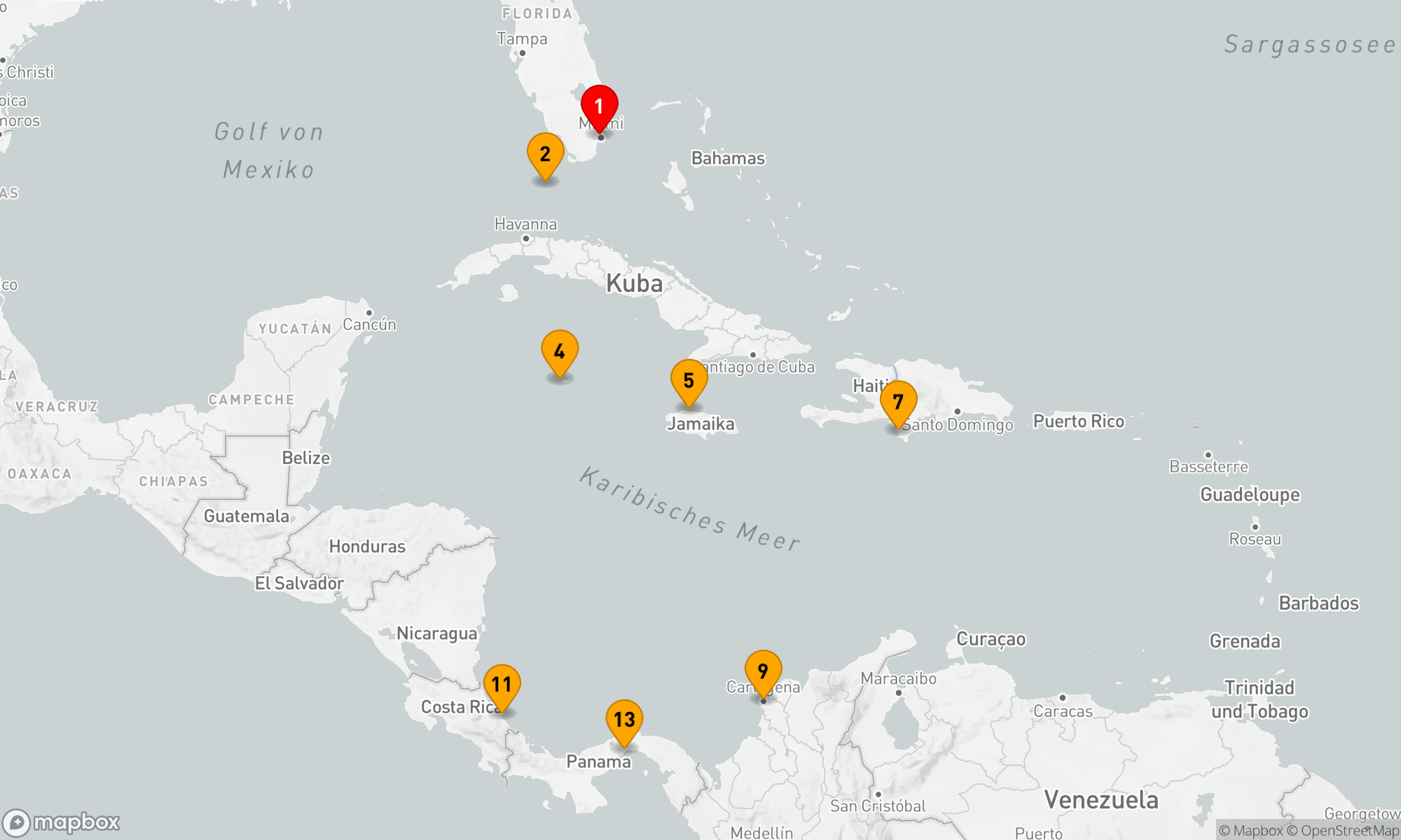 Route 12 Nächte - GESCHMACKSRICHTUNGEN VON CARTAGENA