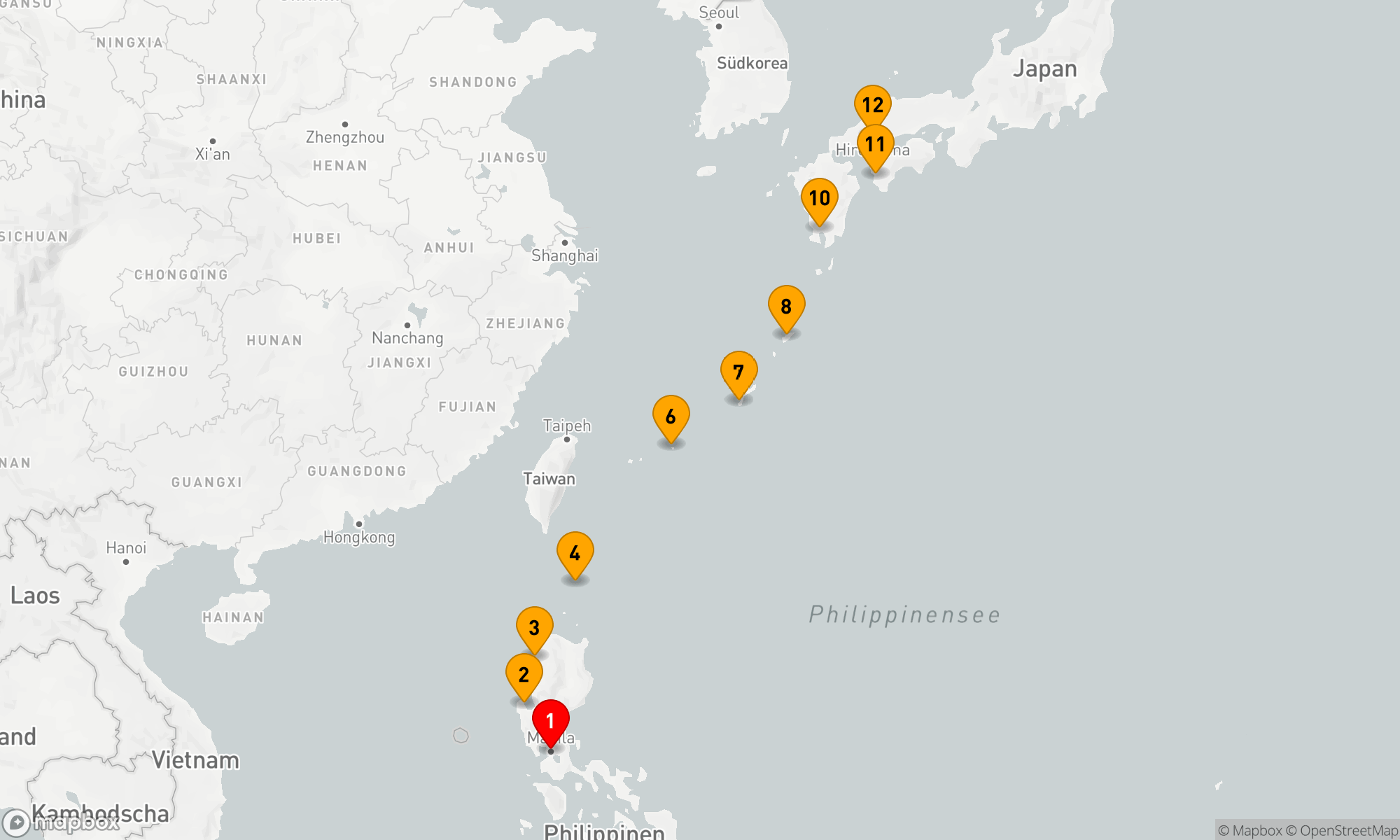 Route 11 Nächte - Entdeckungen zwischen Philippinen und Japan