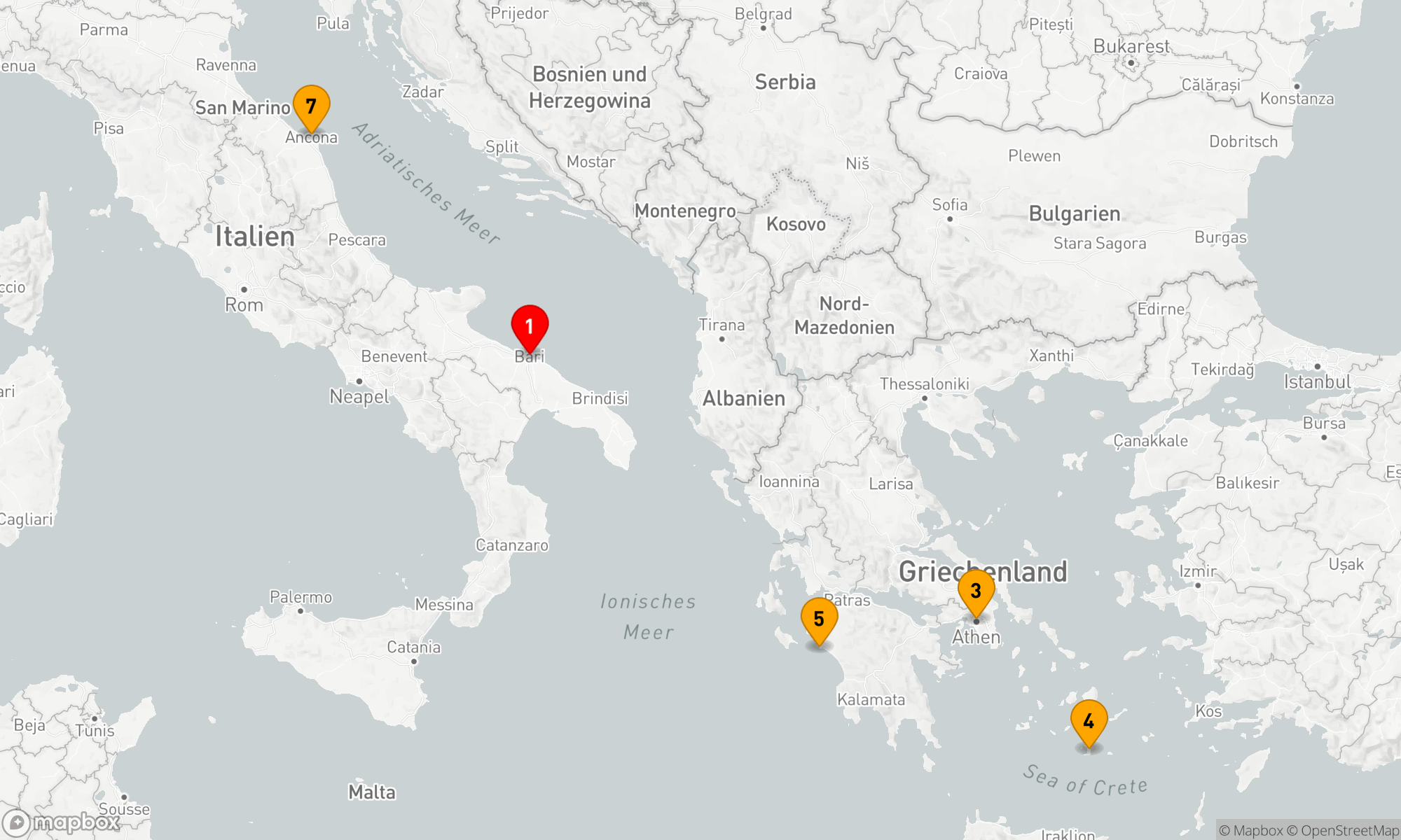 Route 6 Nächte - Mediterrane Entdeckungsreise