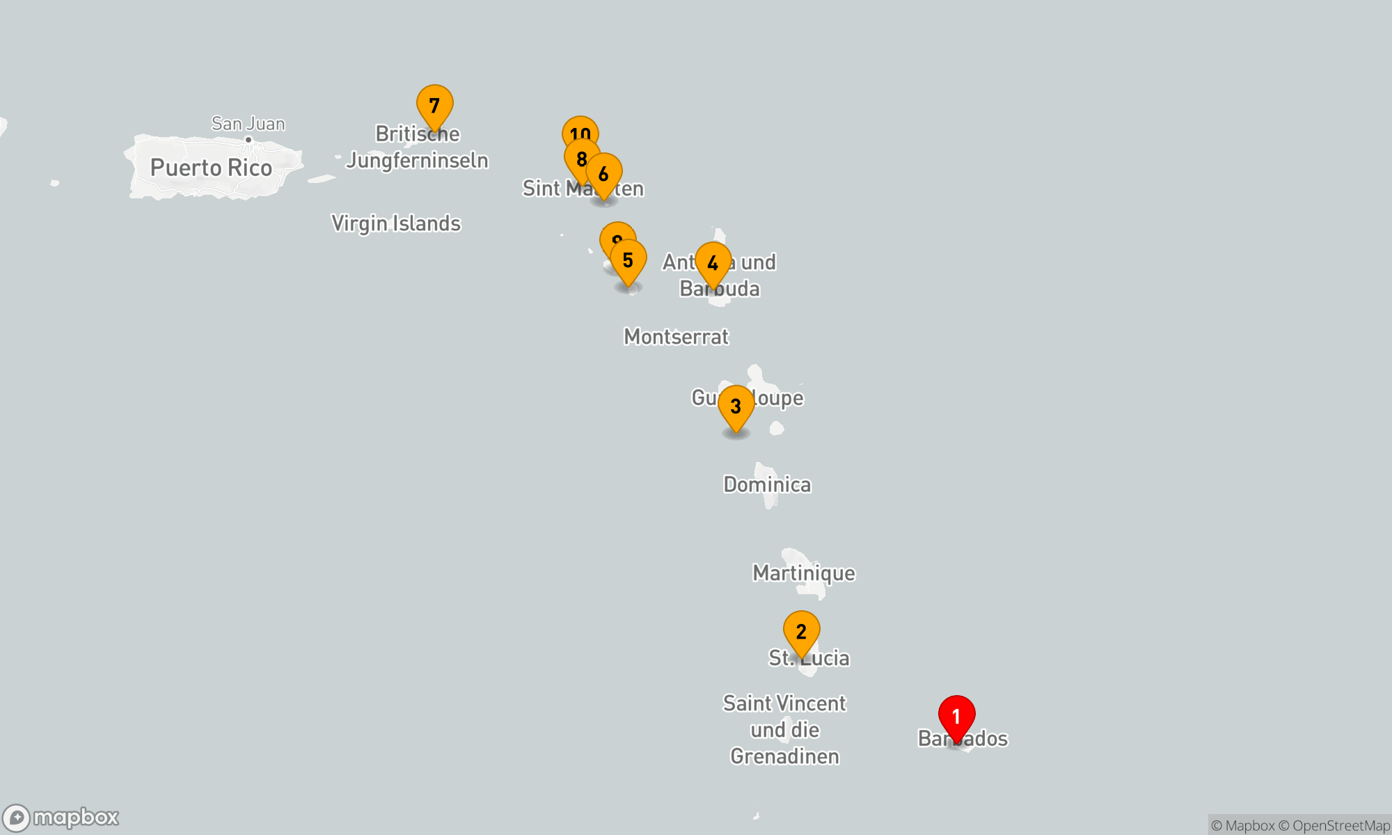 Route 14 Nächte - Entdecken Sie die Perlen der Karibik