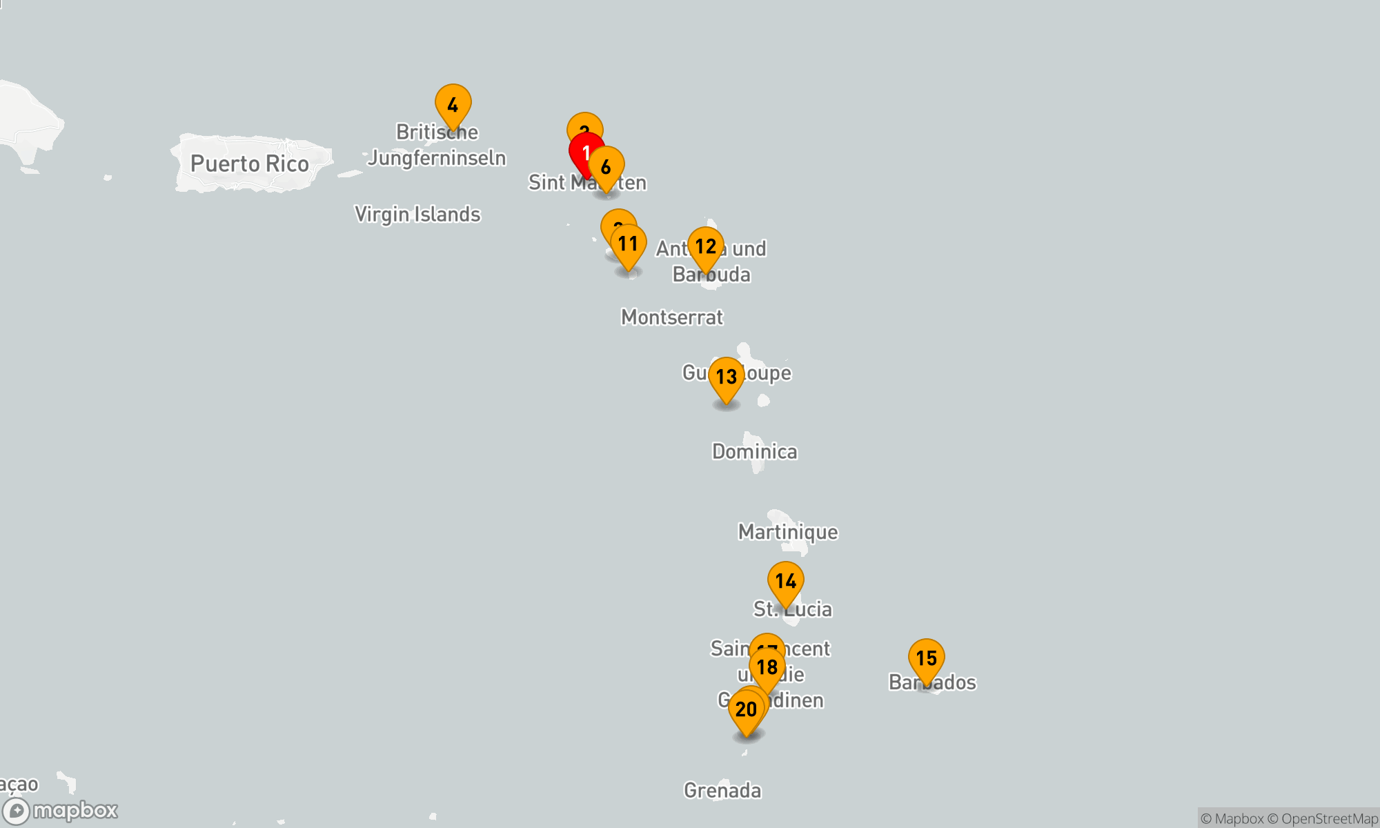 Route 21 Nächte - Epic Voyage: Sint Maarten nach Barbados