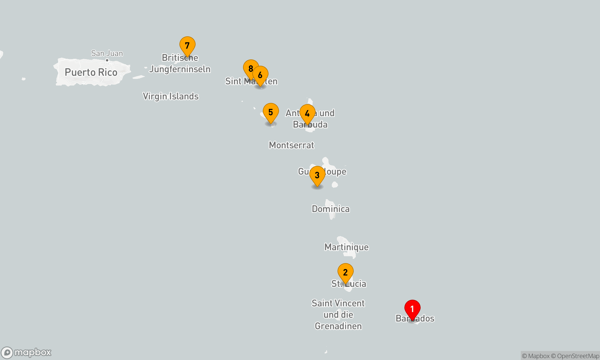 Route 7 Nächte - Östliche Karibik mit St. Barths