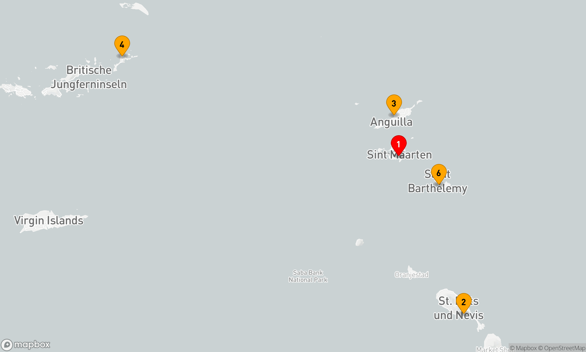 Route 7 Nächte - Kreuzfahrt auf den Leeward-Inseln