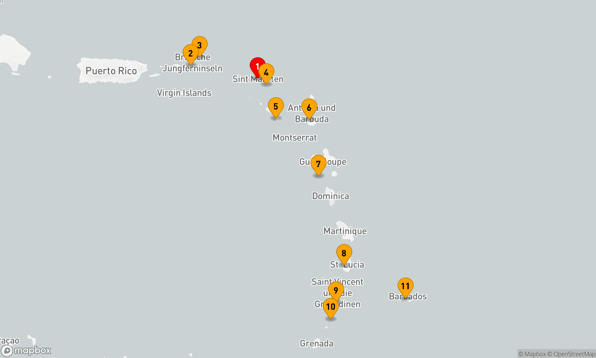 Route 10 Nächte - Karibisches Inselhüpfen: Von Sint Maarten nach Barbados