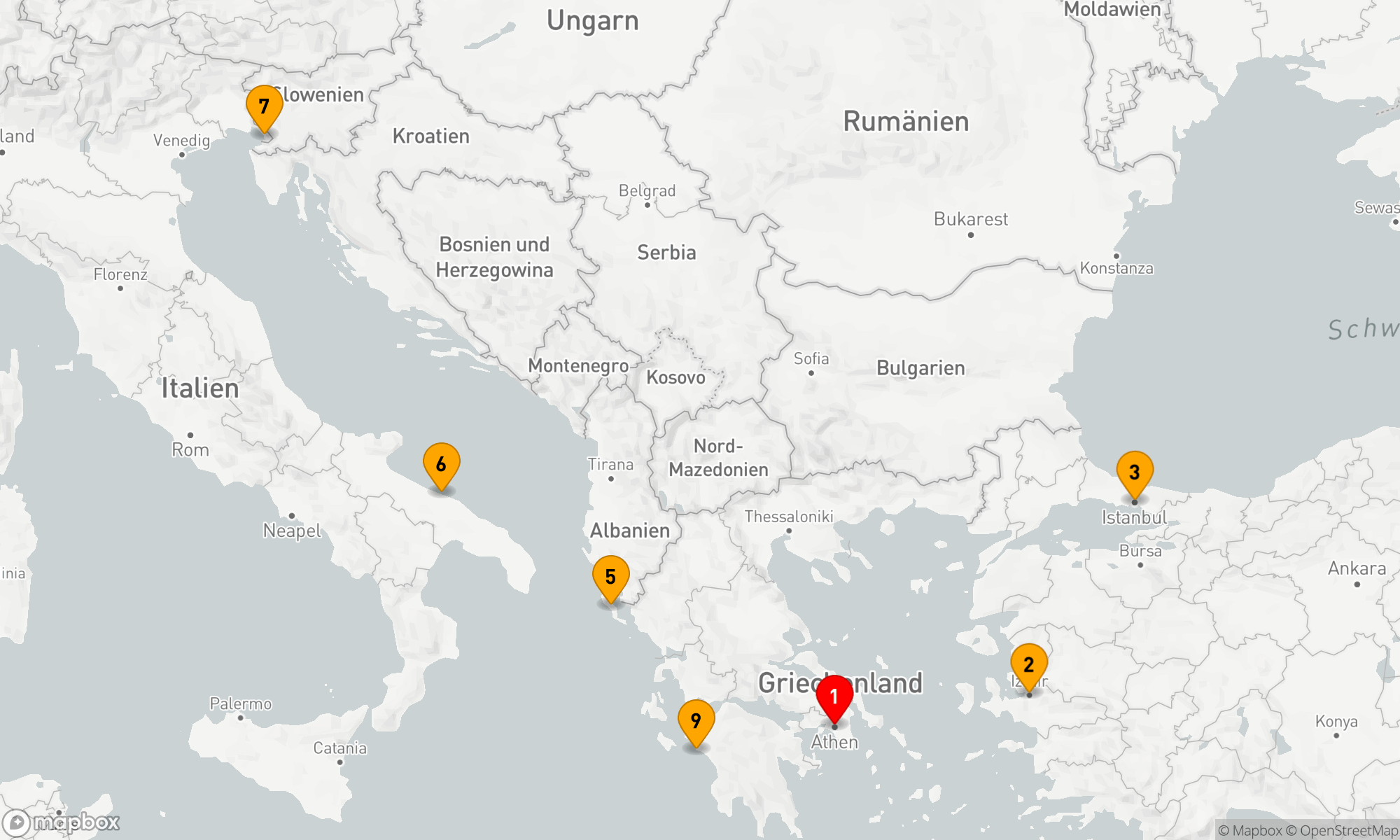 Route 9 Nächte - Kulturelle Höhepunkte des Östlichen Mittelmeers