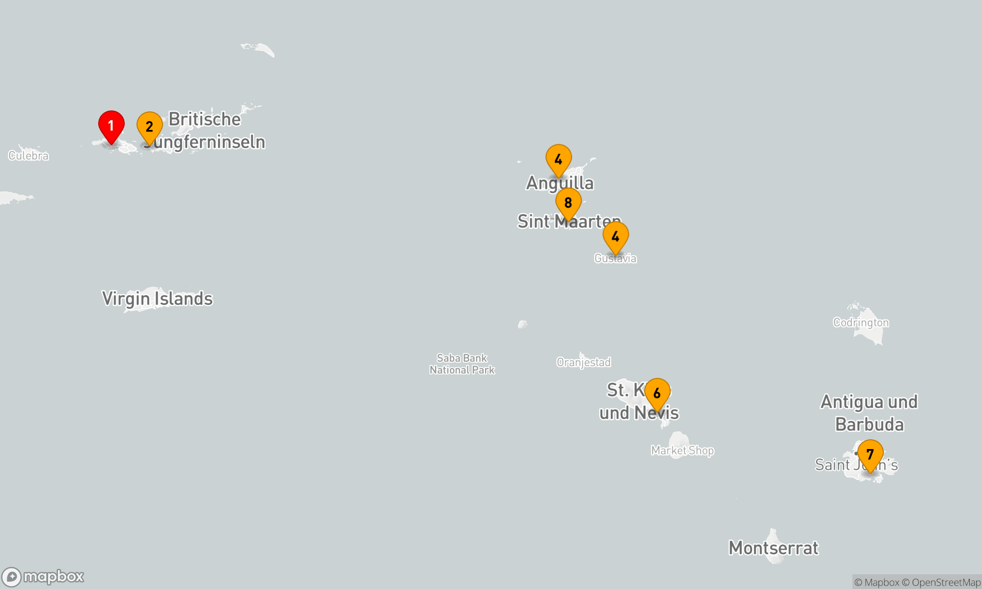 Route 7 Nächte - Karibische Inselträume mit SeaDream YachtClub