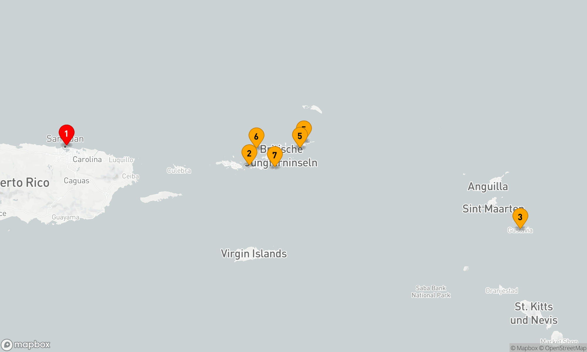 Route 7 Nächte - Karibische Inselträume ab San Juan