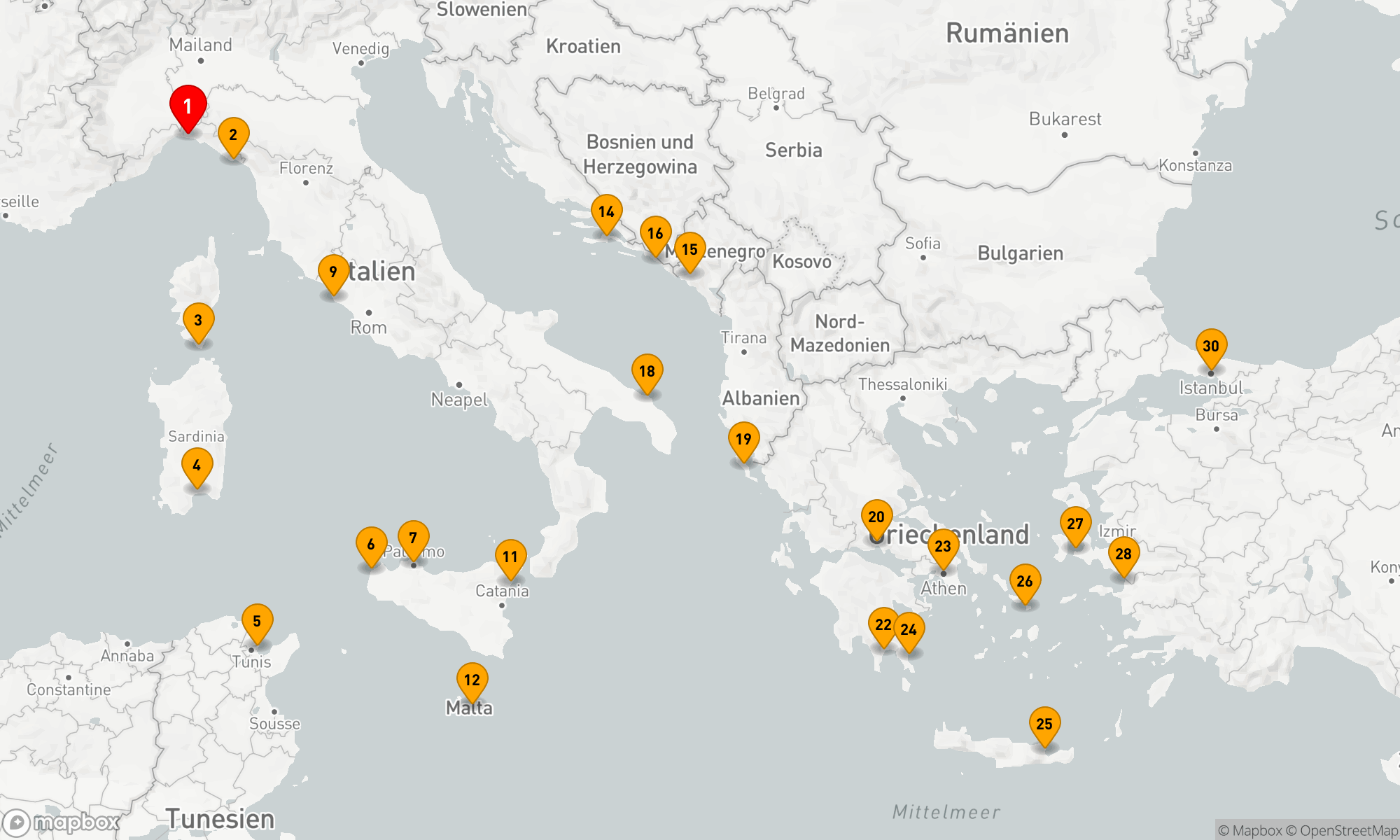 Route 29 Nächte - MEDITERRANES MEDLEY: ITALIEN,  GRIECHENLAND & EPHESUS