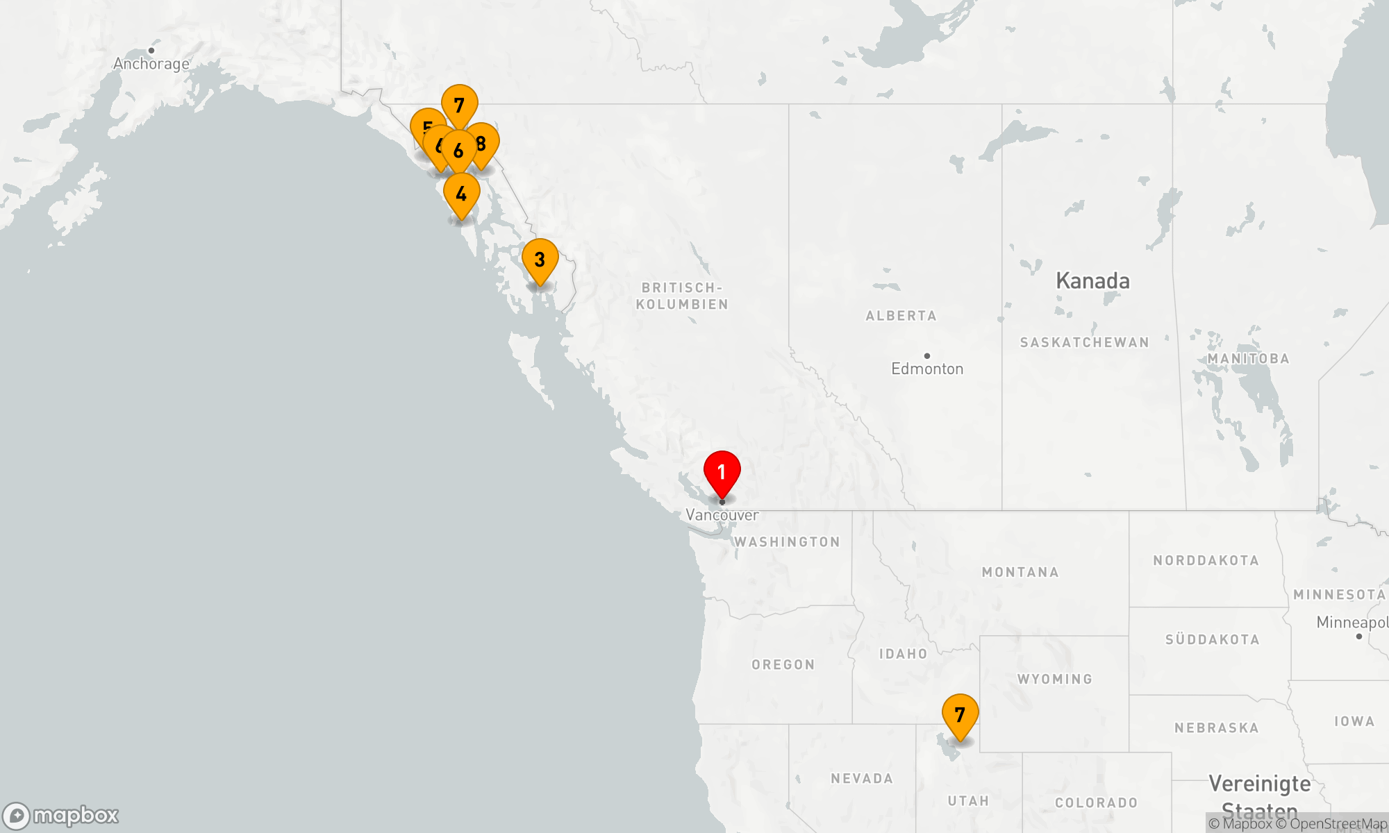 Route 7 Nächte - ALASKA INSIDE PASSAGE & GLACIER BAY