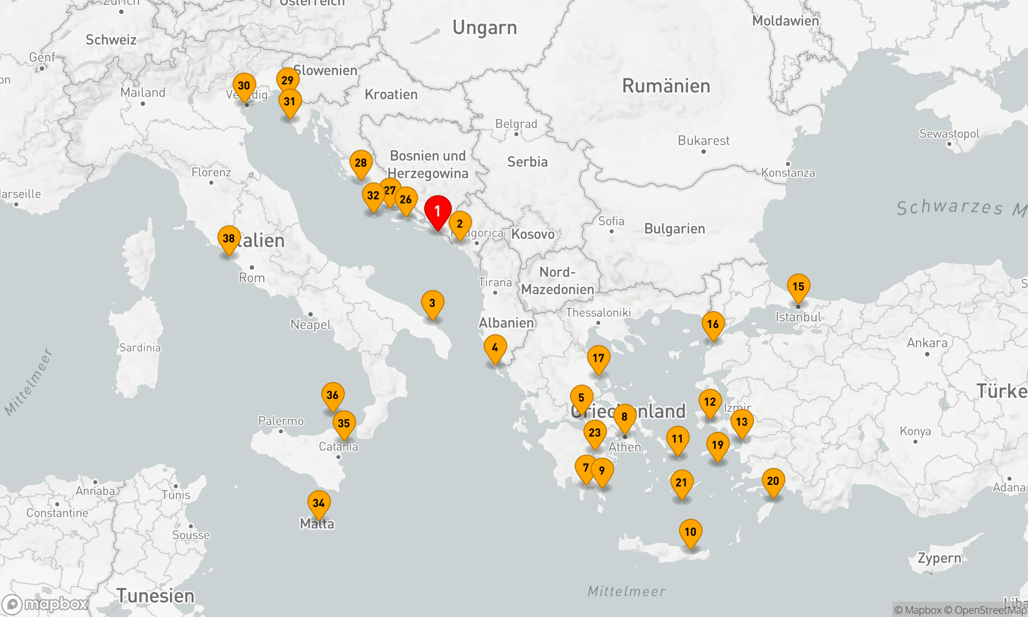 Route 37 Nächte - ULTIMATIVES MITTELMEER: ITALIEN & DALMATINISCHE KÜSTE