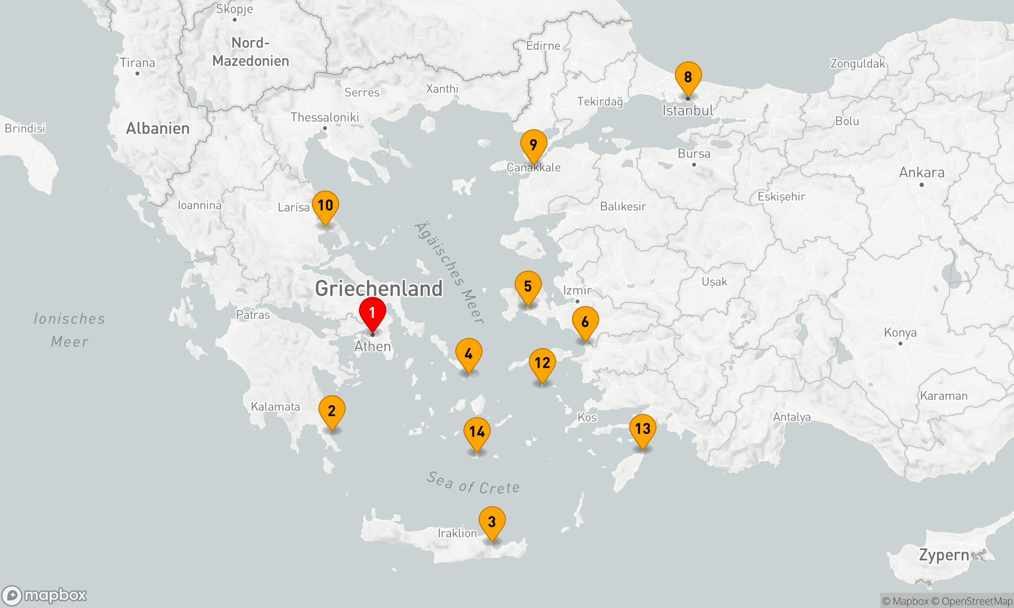 Route 14 Nächte - GRIECHISCHE INSELN & EPHESUS