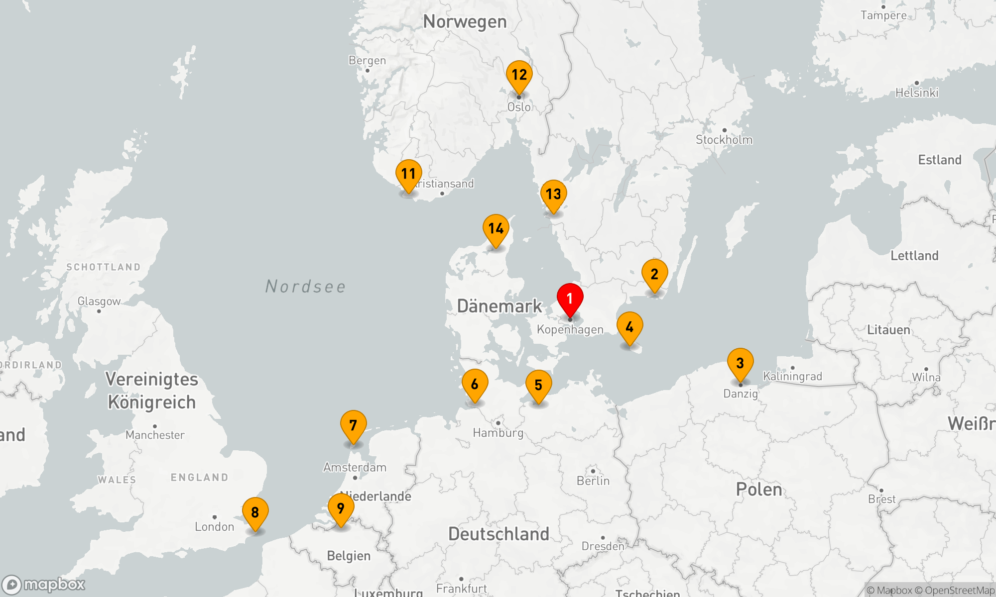 Route 14 Nächte - OSTSEE,  KIELER KANAL & DOVER