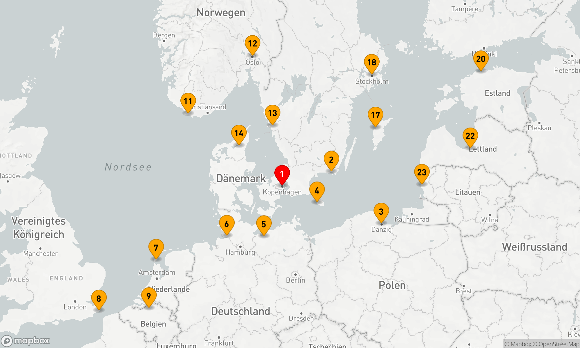 Route 25 Nächte - BALTISCHE NÄCHTE,  KIELER KANAL & DOVER