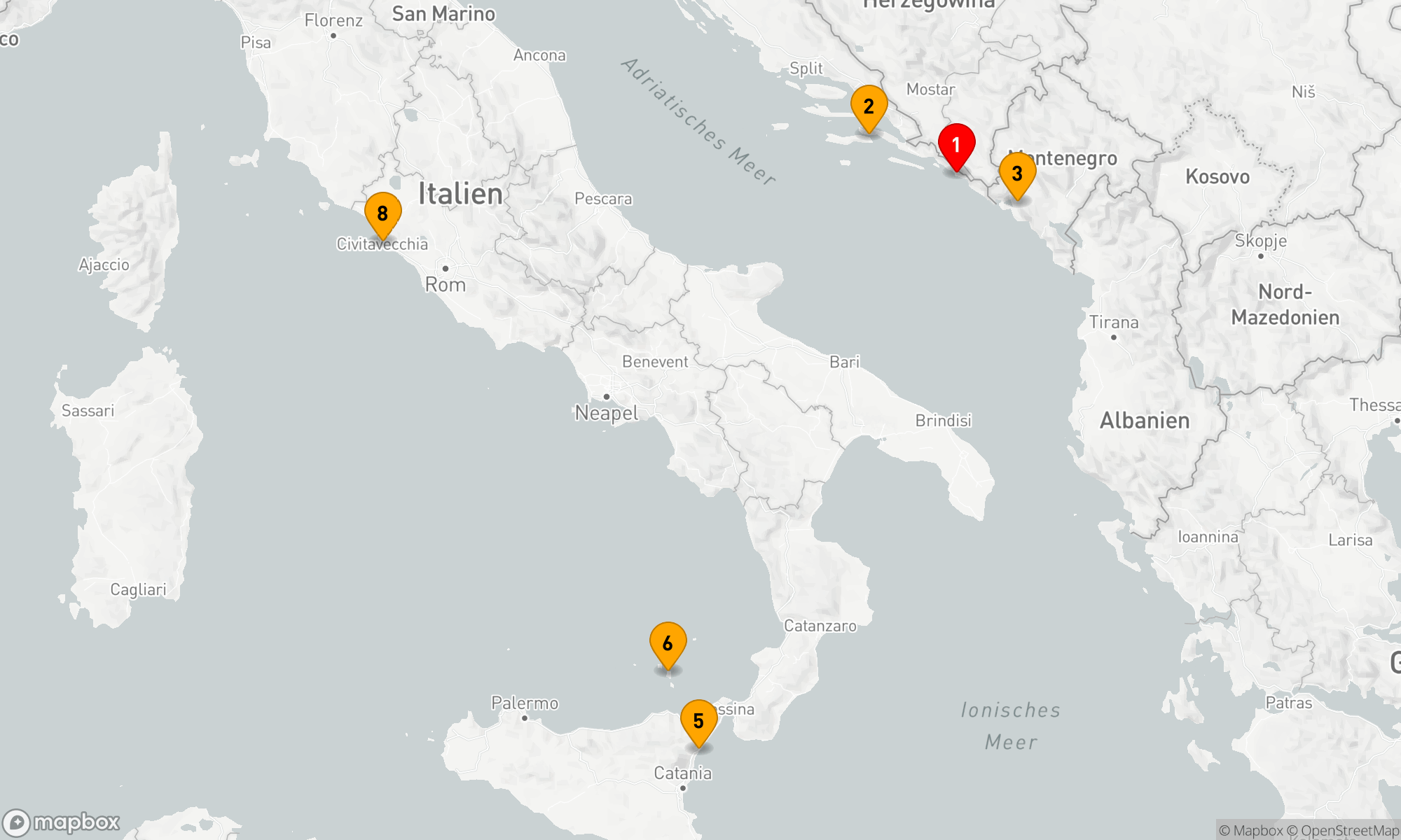 Route 7 Nächte - KROATIEN,  MONTENEGRO & ITALIEN