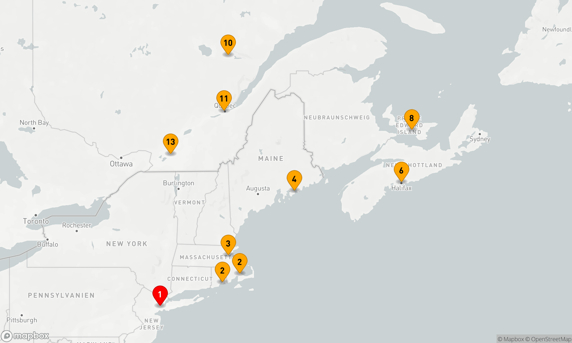 Route 12 Nächte - KANADA & NEW ENGLAND HERBSTLAUB