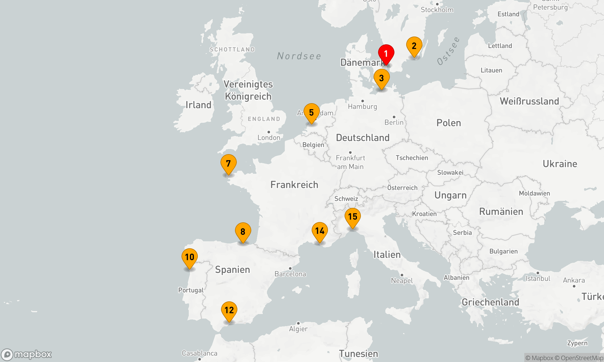 Route 14 Nächte - Von der Ostsee bis ans Mittelmeer: Kulturelle Schätze und Küstenjuwelen