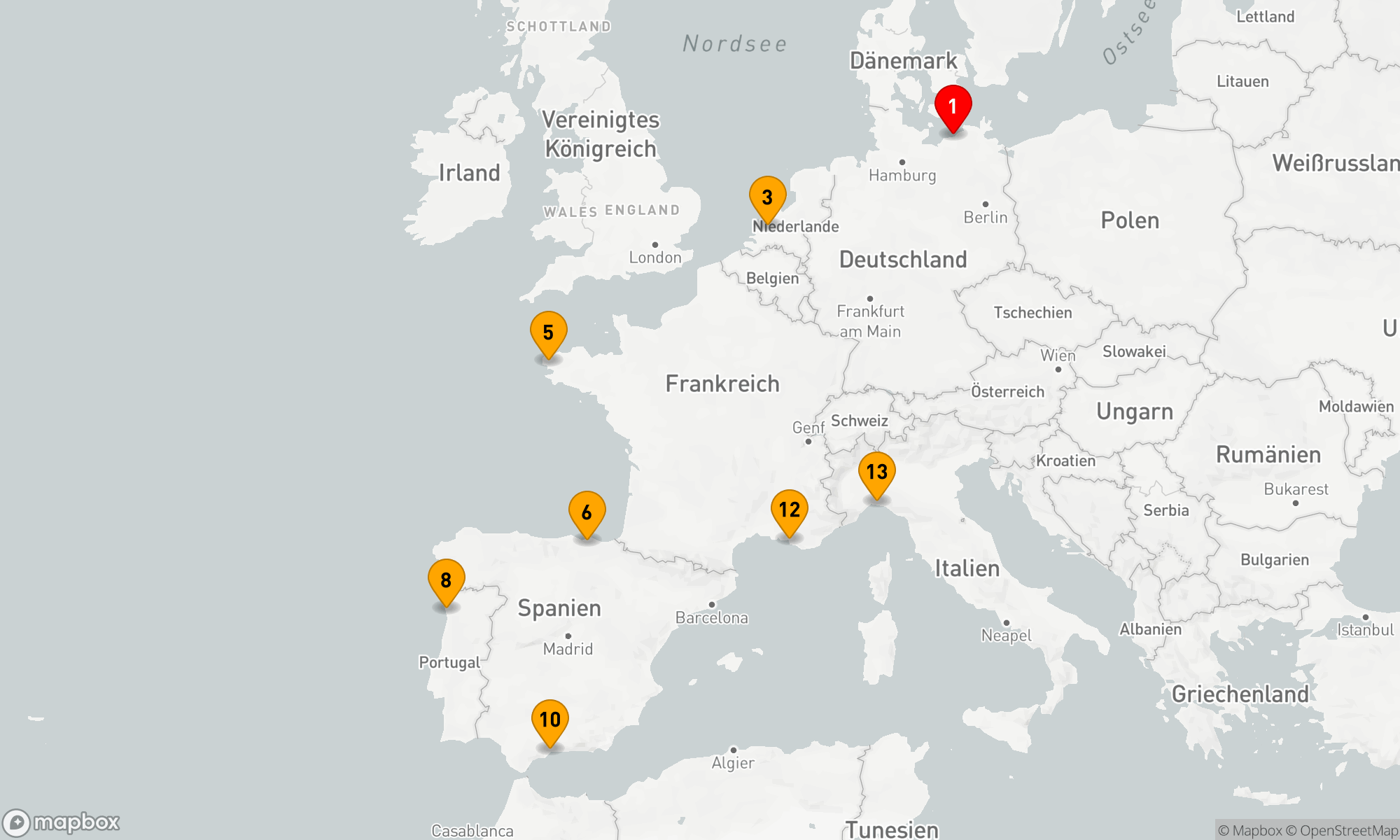 Route 12 Nächte - Kulturelle Küstenklänge Europas