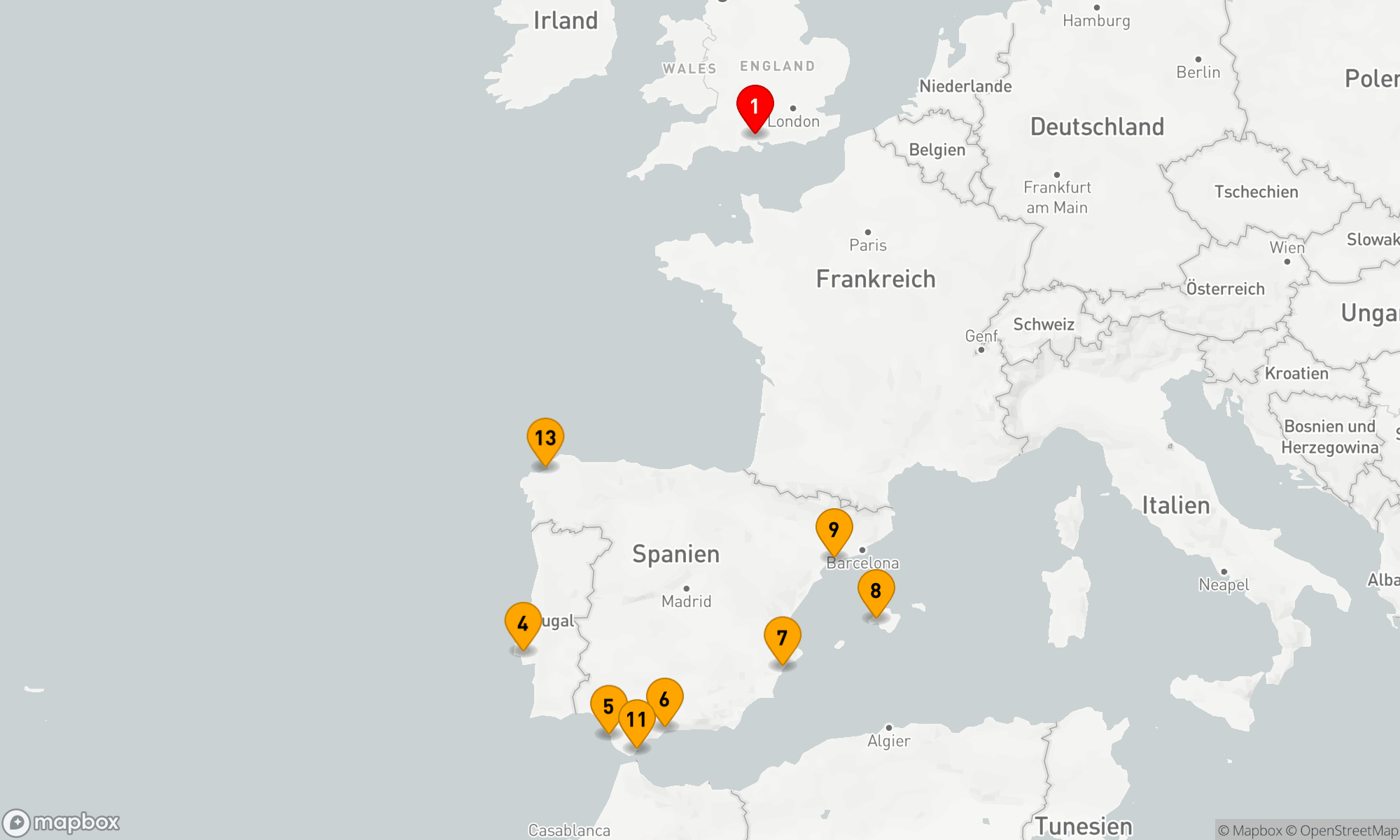 Route 14 Nächte - Mediterranes Abenteuer ab Southampton