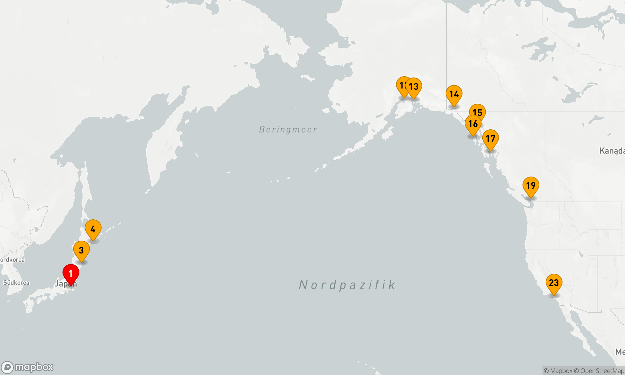Route 23 Nächte - Alaska & Nordpazifiküberquerung