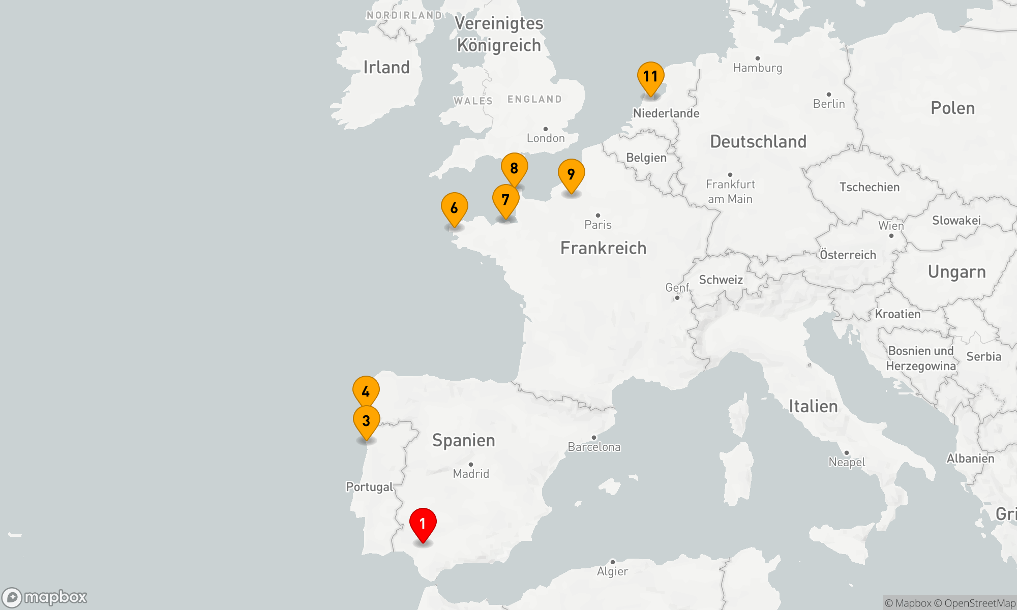 Route 10 Nächte - SPANISCHE UND FRANZÖSISCHE KÜSTE