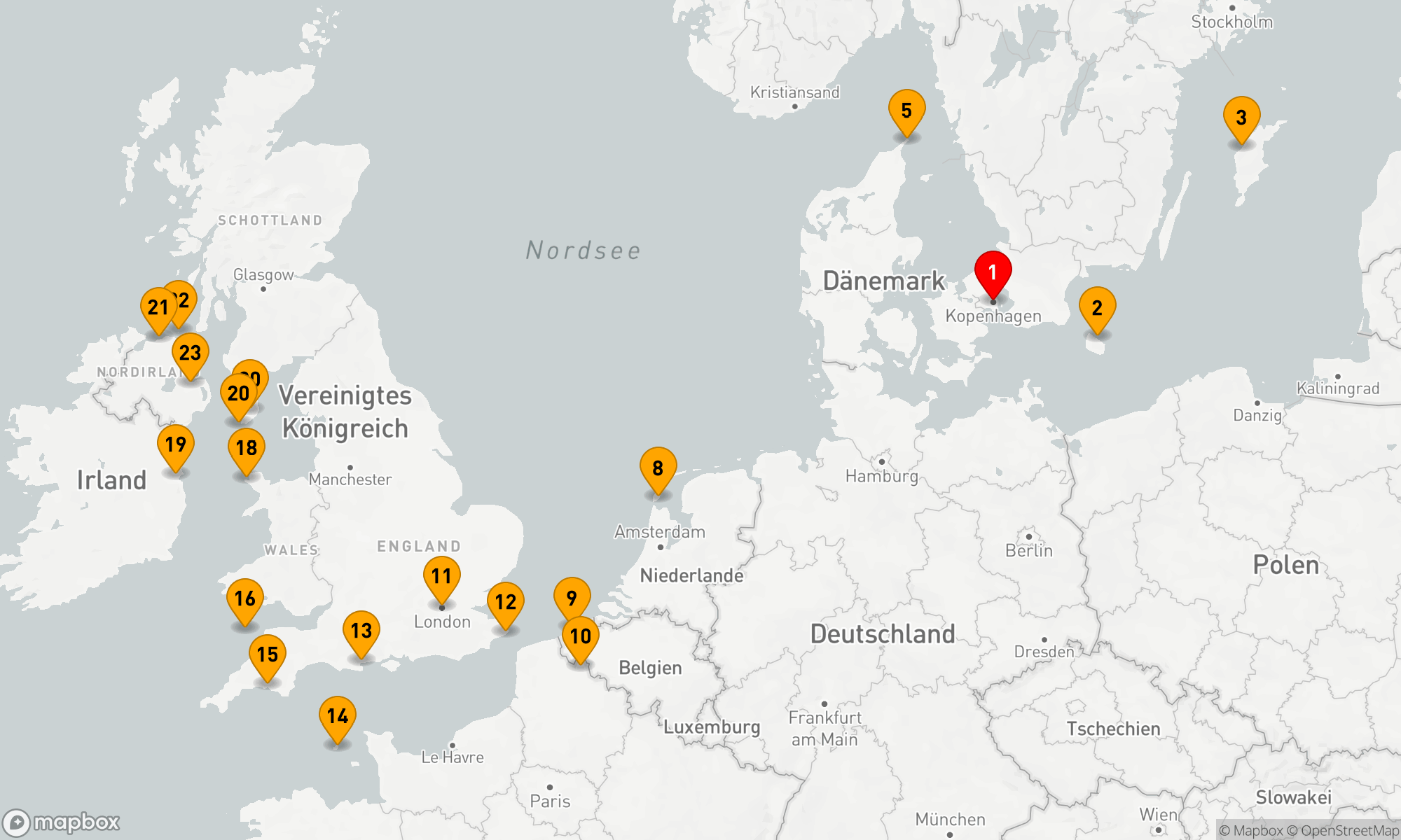 Route 22 Nächte - SKANDINAVIEN,  HISTORISCHE KÜSTEN & WILDE BRITISCHE INSELN