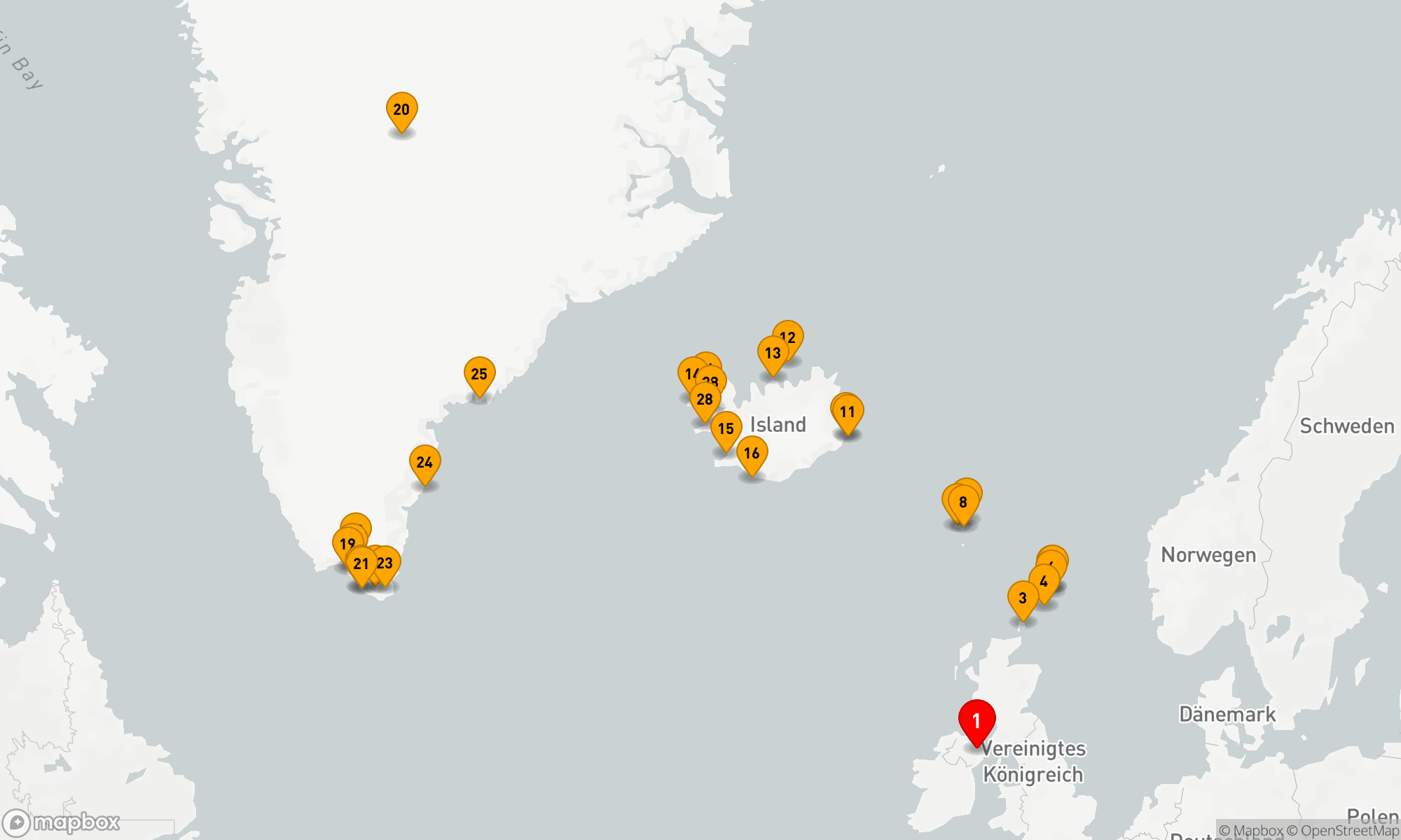 Route 28 Nächte - WILDE INSELN DES NORDATLANTIKS,  GRÖNLAND & ISLAND