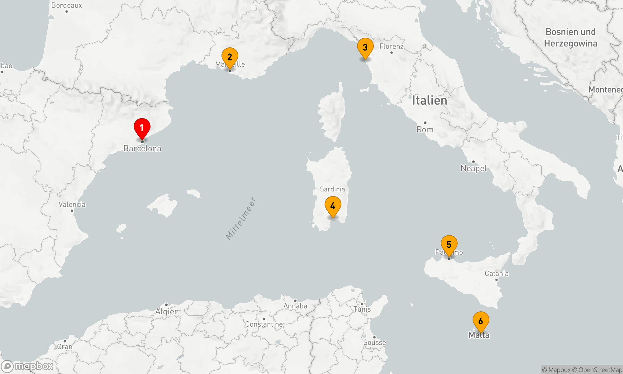 Route 7 Nächte - Mediterrane Entdeckungsreise