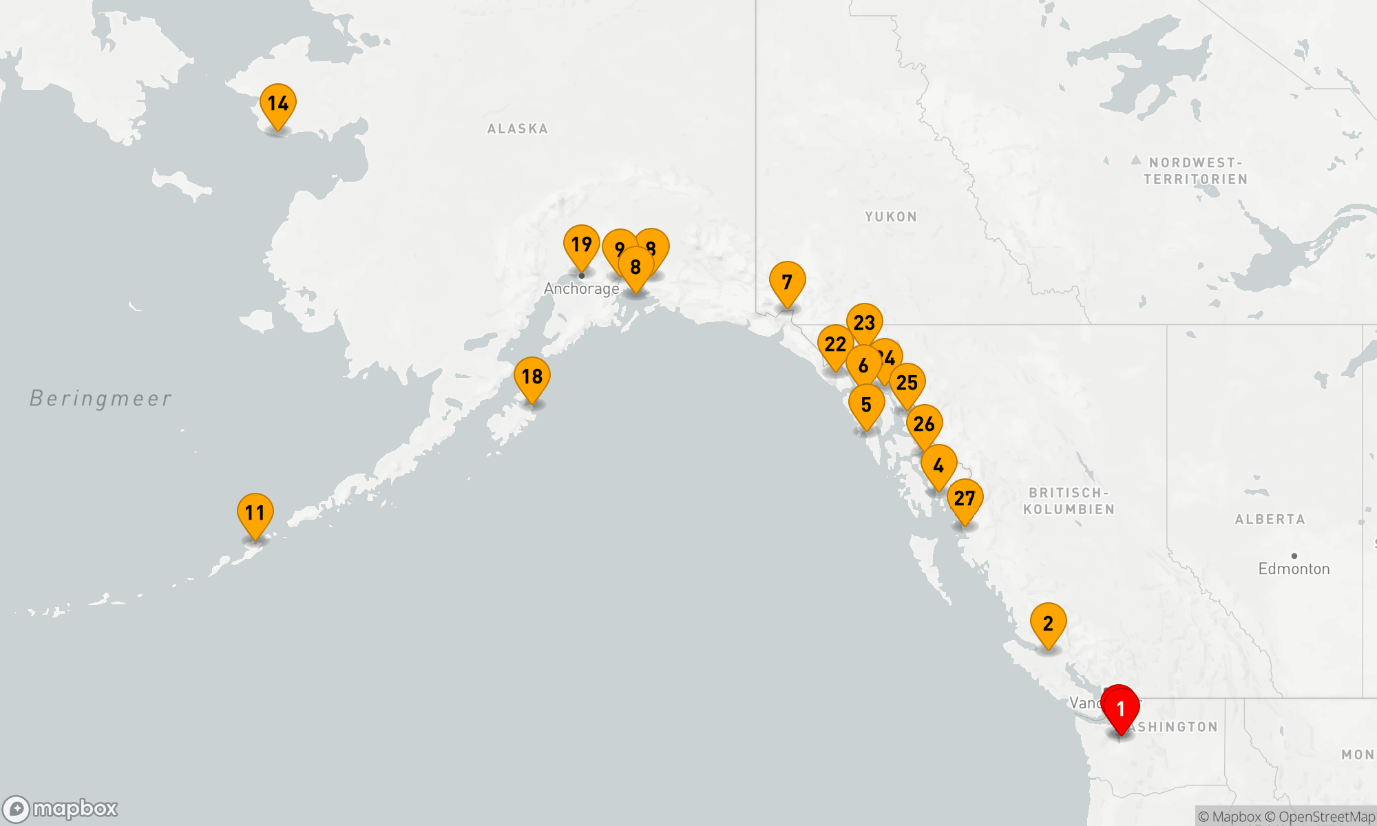 Route 28 Nächte - LEGENDÄRE ALASKA POLARKREIS SONNENWENDE