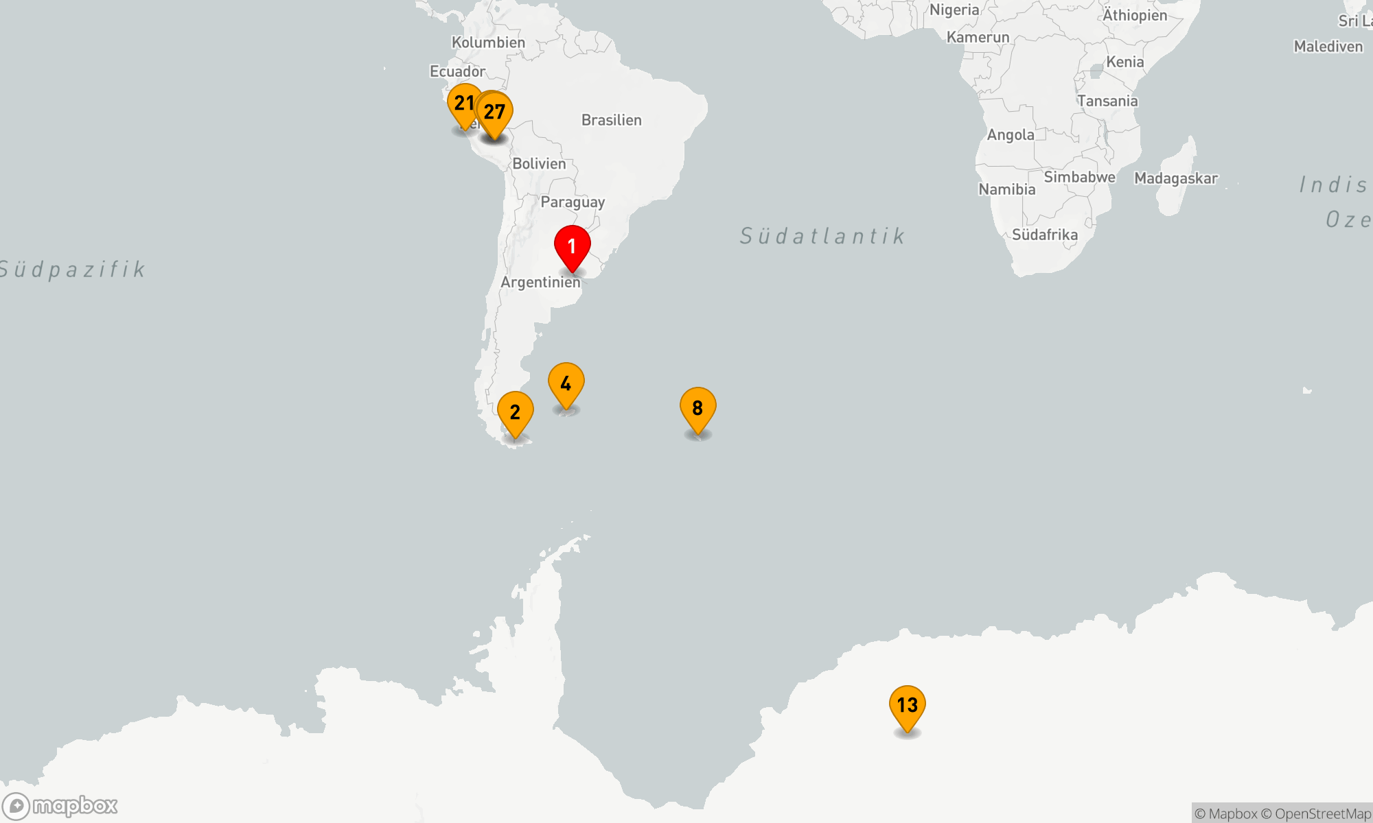 Route 28 Nächte - Südliche Expedition: Antarktis,  & Machu Picchu