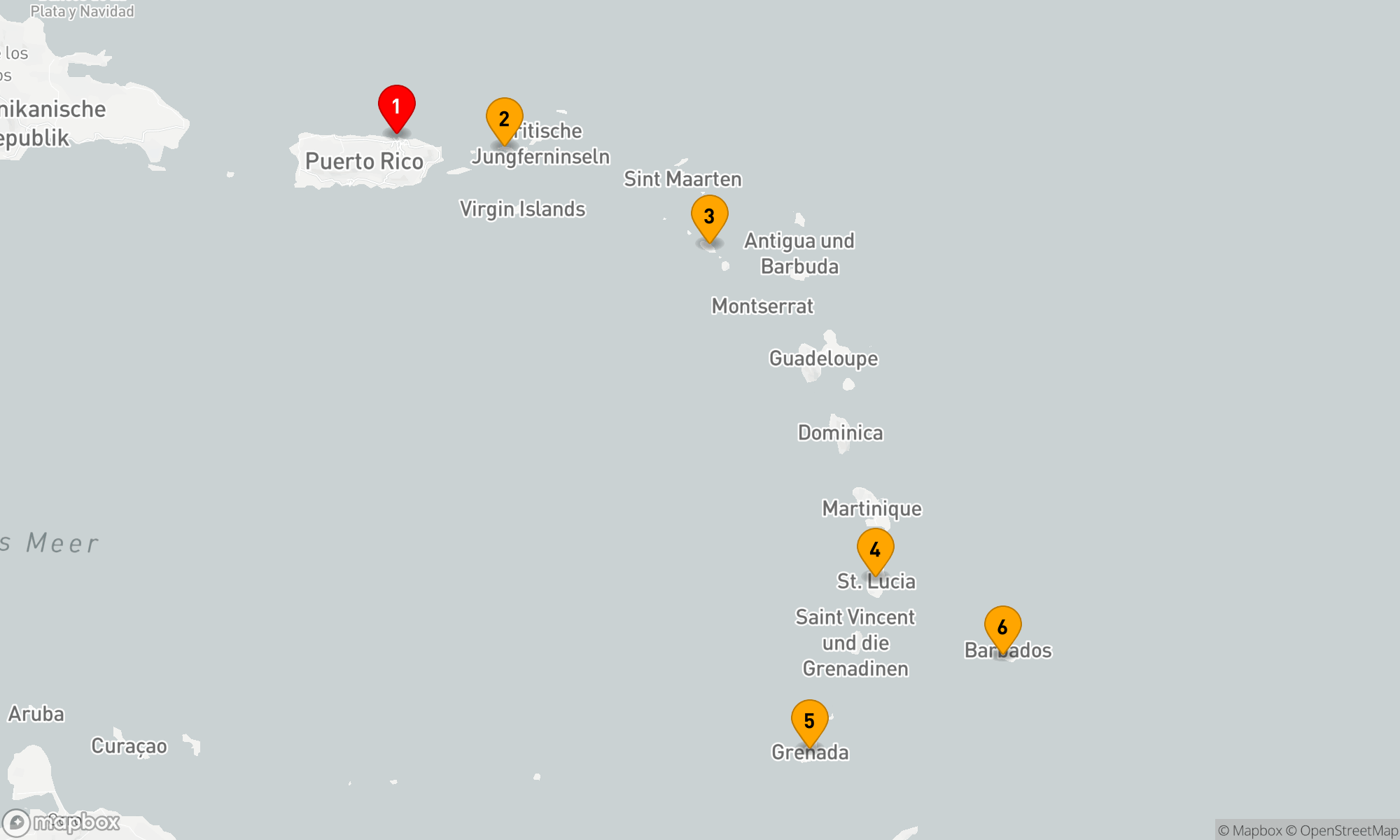 Route 7 Nächte - Südliche Karibik mit Barbados und St. Lucia