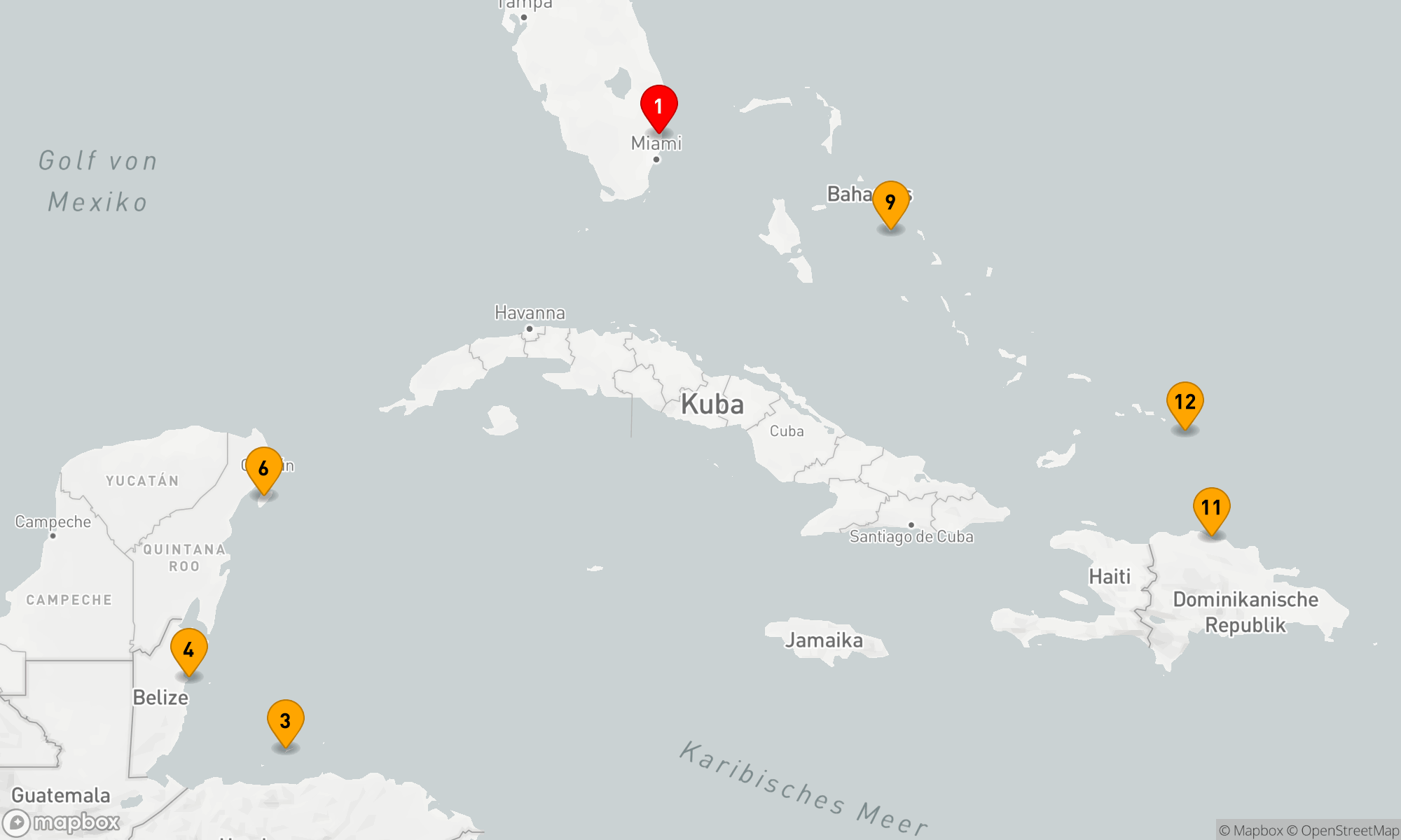 Route 14 Nächte - Abenteurer der östlichen/westlichen Karibik